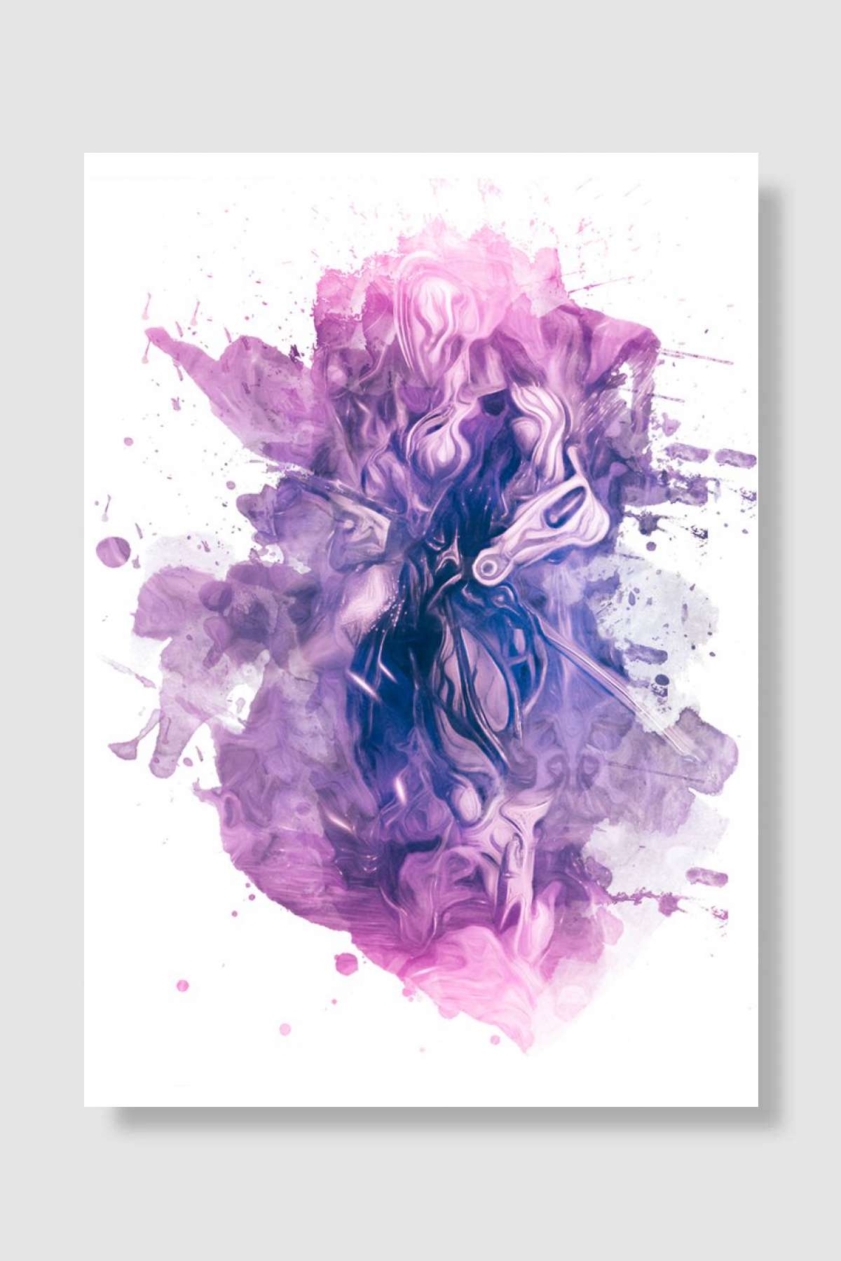 Warframe Watercolor Oyun Poster Çerçevesiz Yüksek Kalite Oyun Afiş Duvar Poster