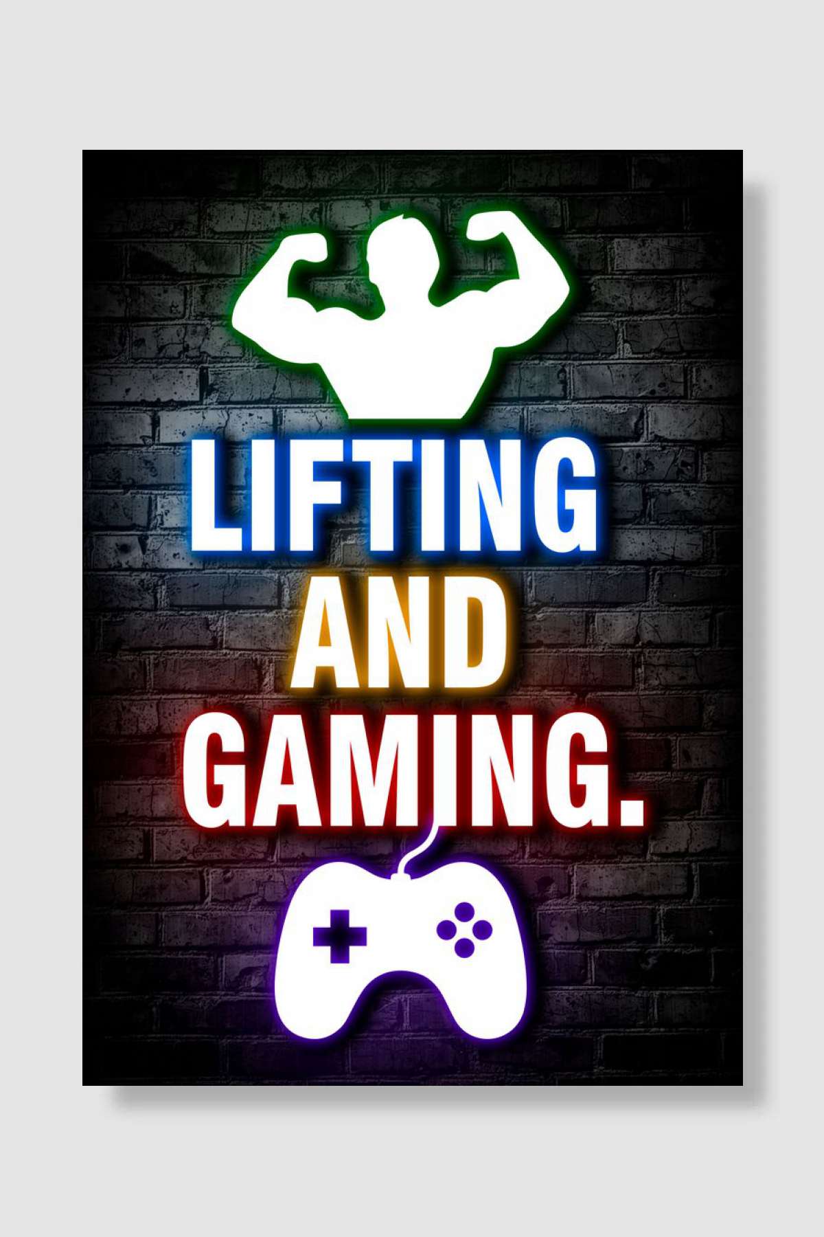 Lifting And Gaming Oyun Poster Çerçevesiz Yüksek Kalite Oyun Afiş Duvar Poster