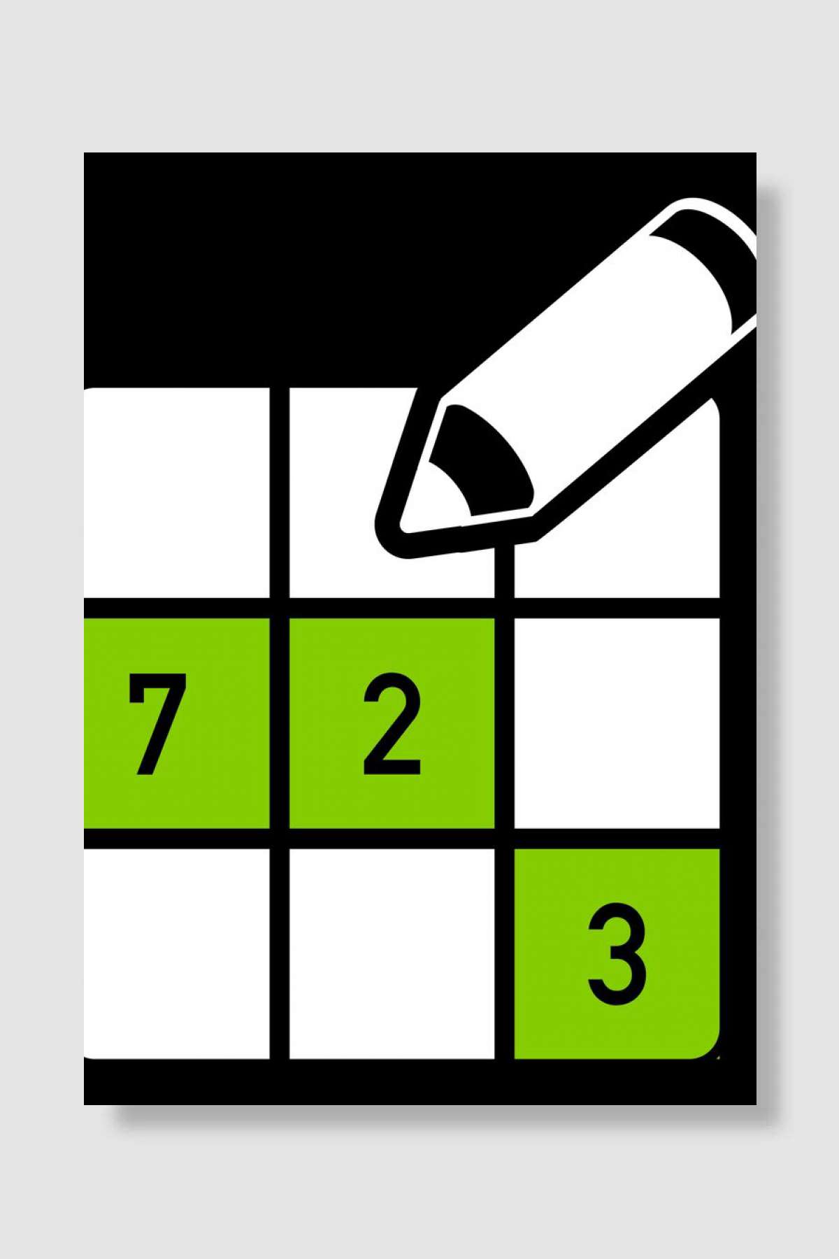 Sudoku puzzle Oyun Poster Çerçevesiz Yüksek Kalite Oyun Afiş Duvar Poster