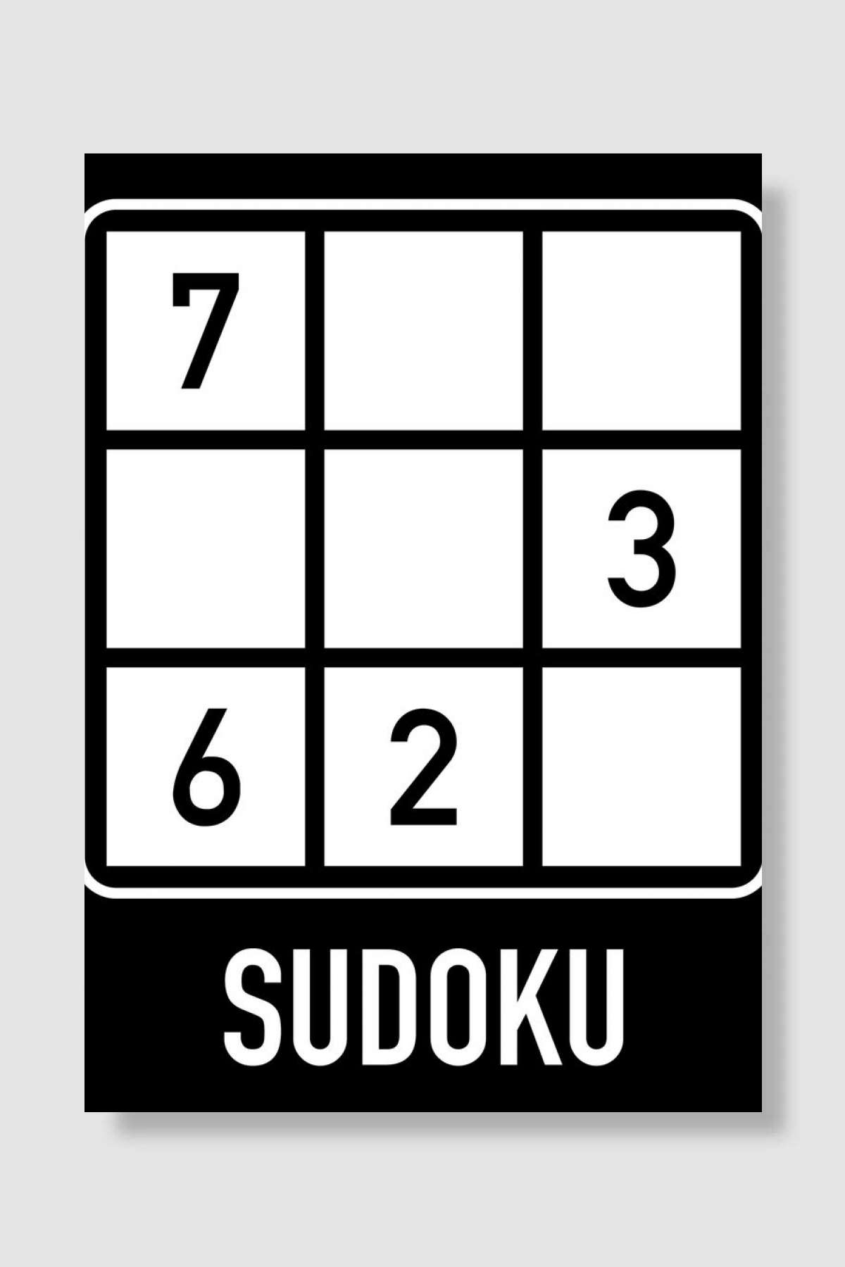 Sudoku puzzle Oyun Poster Çerçevesiz Yüksek Kalite Oyun Afiş Duvar Poster