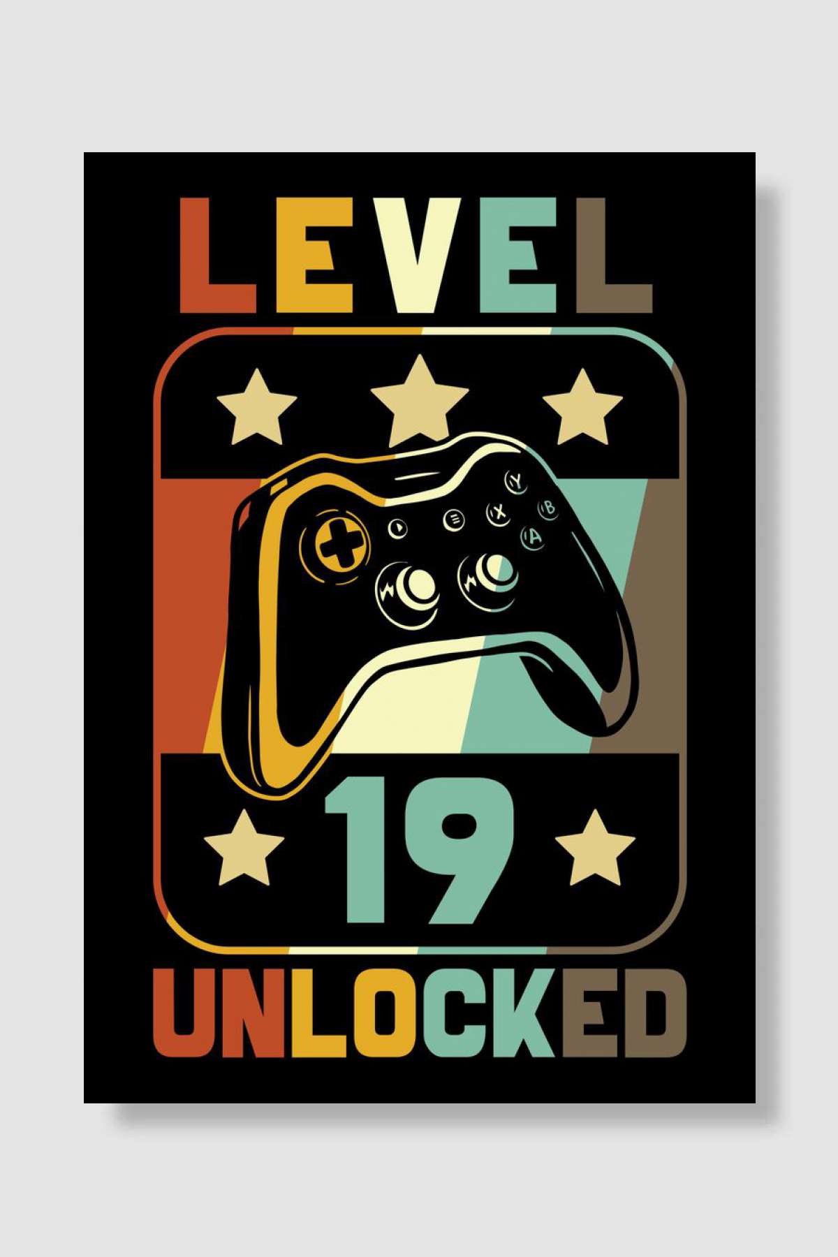Level 19 Unlocked Oyun Poster Çerçevesiz Yüksek Kalite Oyun Afiş Duvar Poster