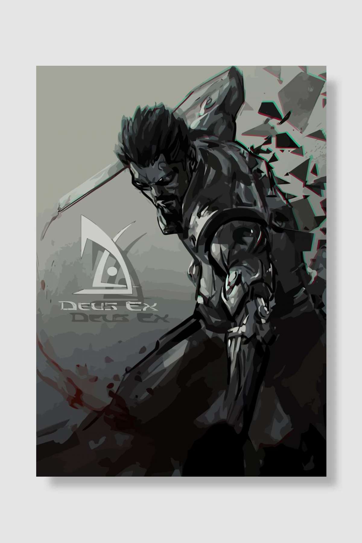 Deus Ex Oyun Poster Çerçevesiz Yüksek Kalite Oyun Afiş Duvar Poster
