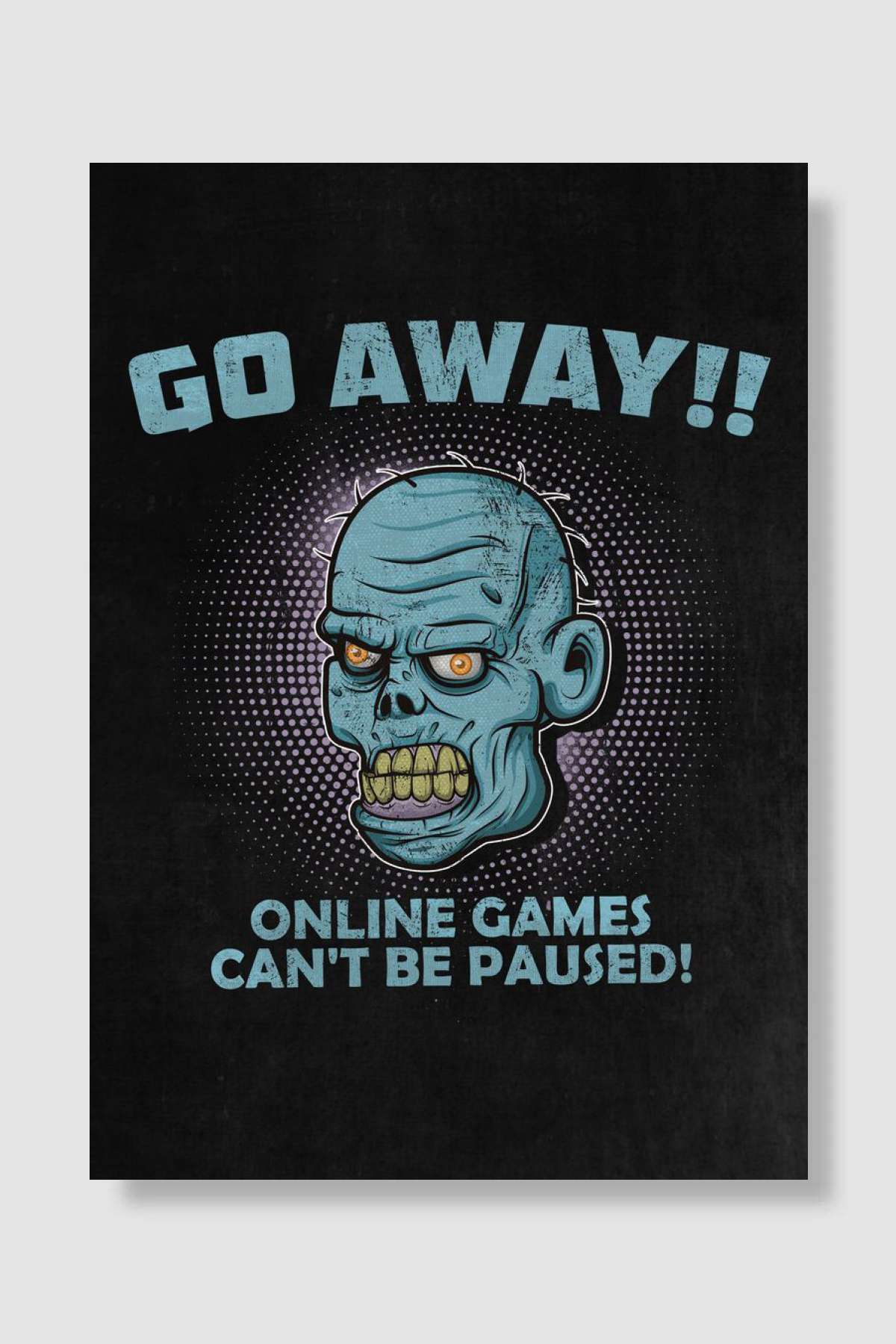 Funny Video Gamer Zombie Oyun Poster Çerçevesiz Yüksek Kalite Oyun Afiş Duvar Poster