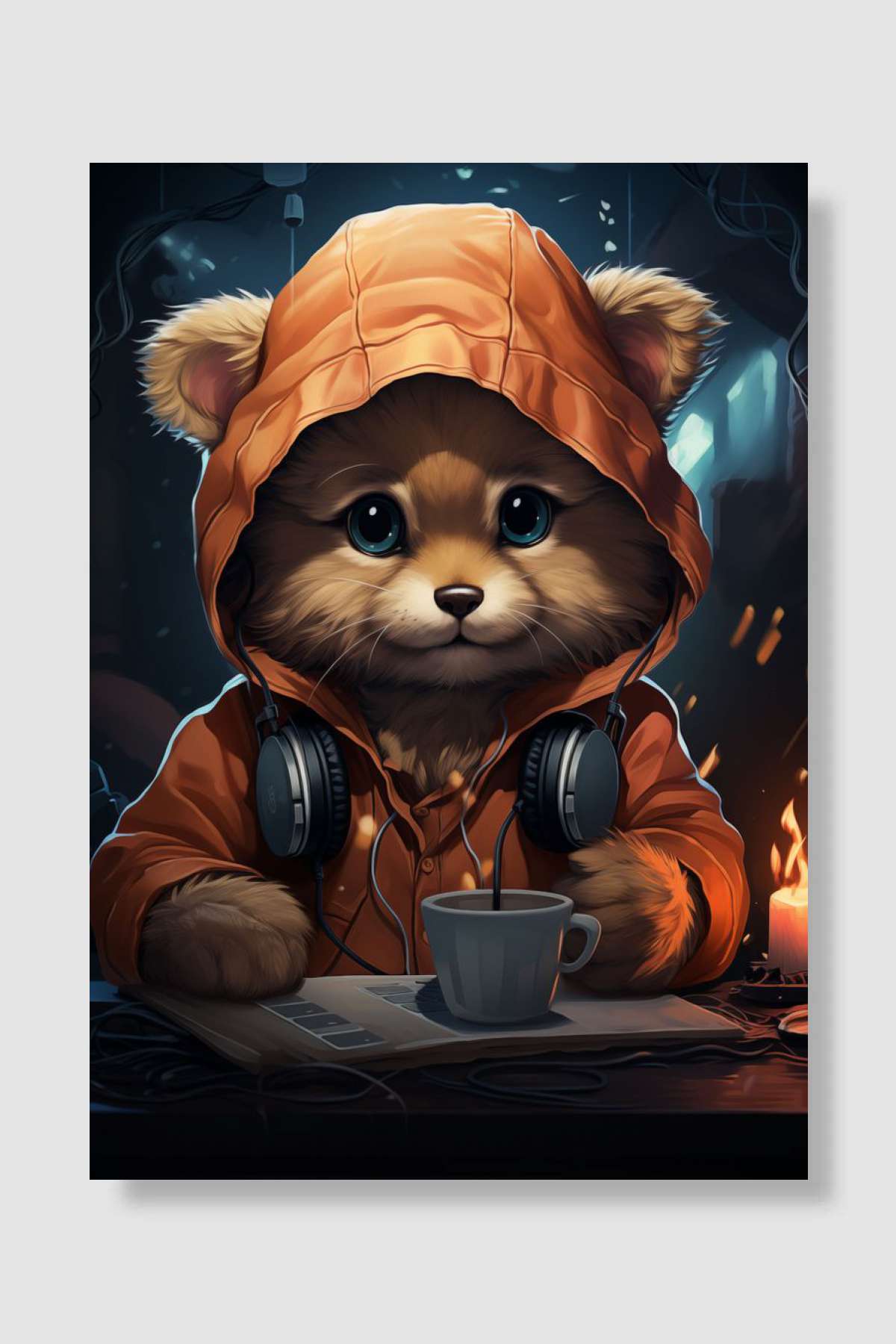 Gamer Dog Oyun Poster Çerçevesiz Yüksek Kalite Oyun Afiş Duvar Poster