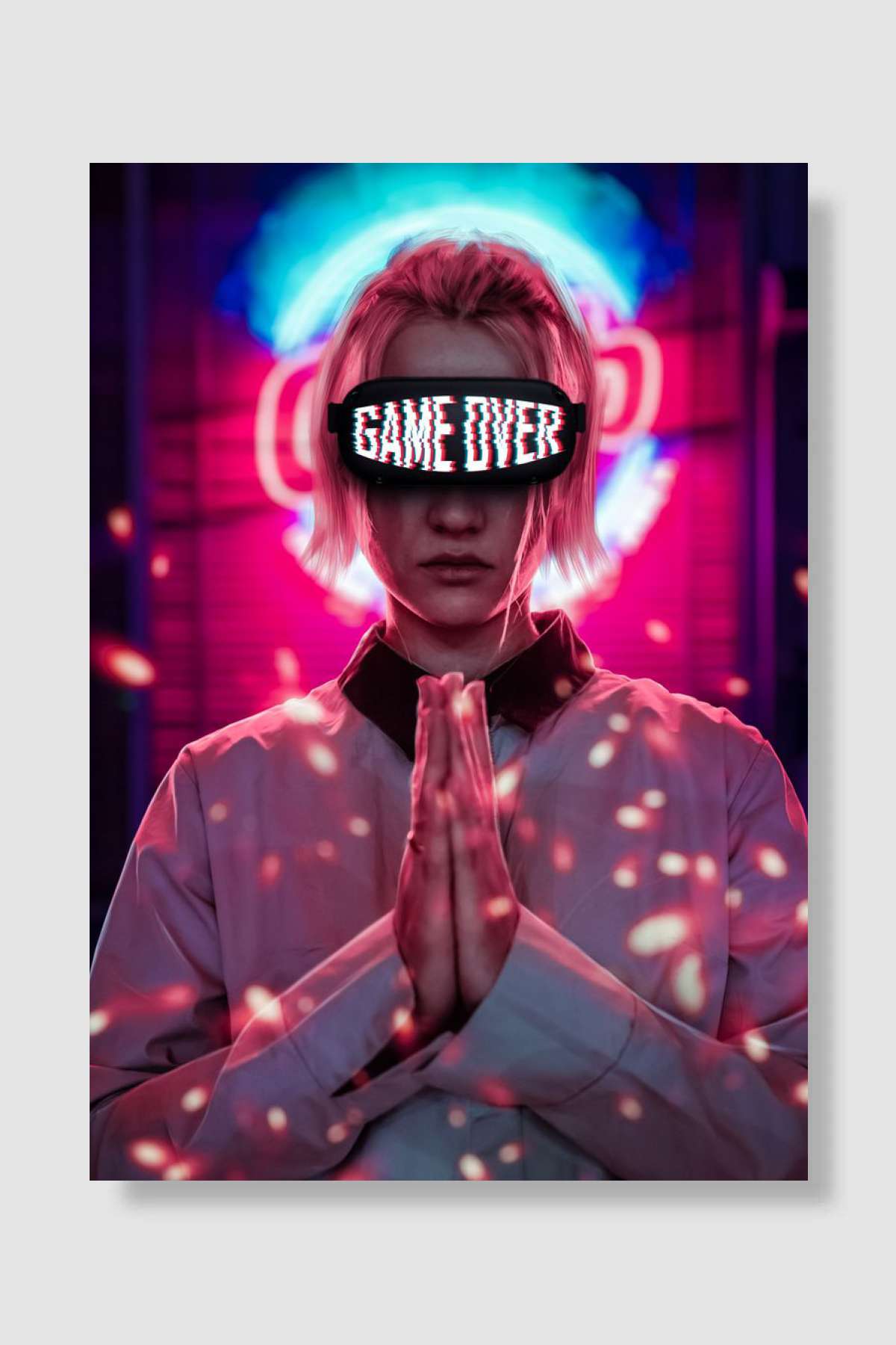 Game Over Girl Oyun Poster Çerçevesiz Yüksek Kalite Oyun Afiş Duvar Poster