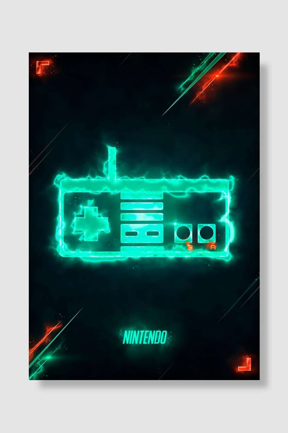 Control NES Oyun Poster Çerçevesiz Yüksek Kalite Oyun Afiş Duvar Poster