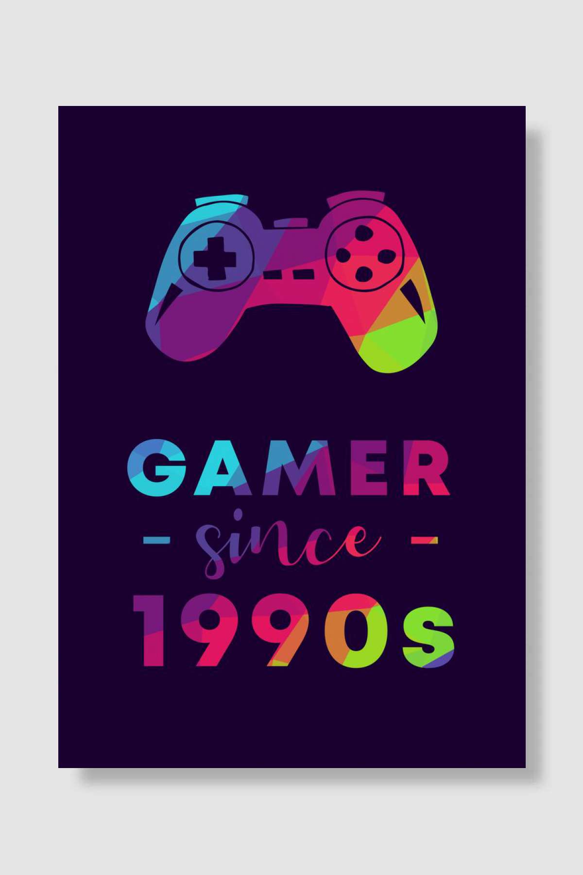 Gamer Since 1990s 18 Oyun Poster Çerçevesiz Yüksek Kalite Oyun Afiş Duvar Poster