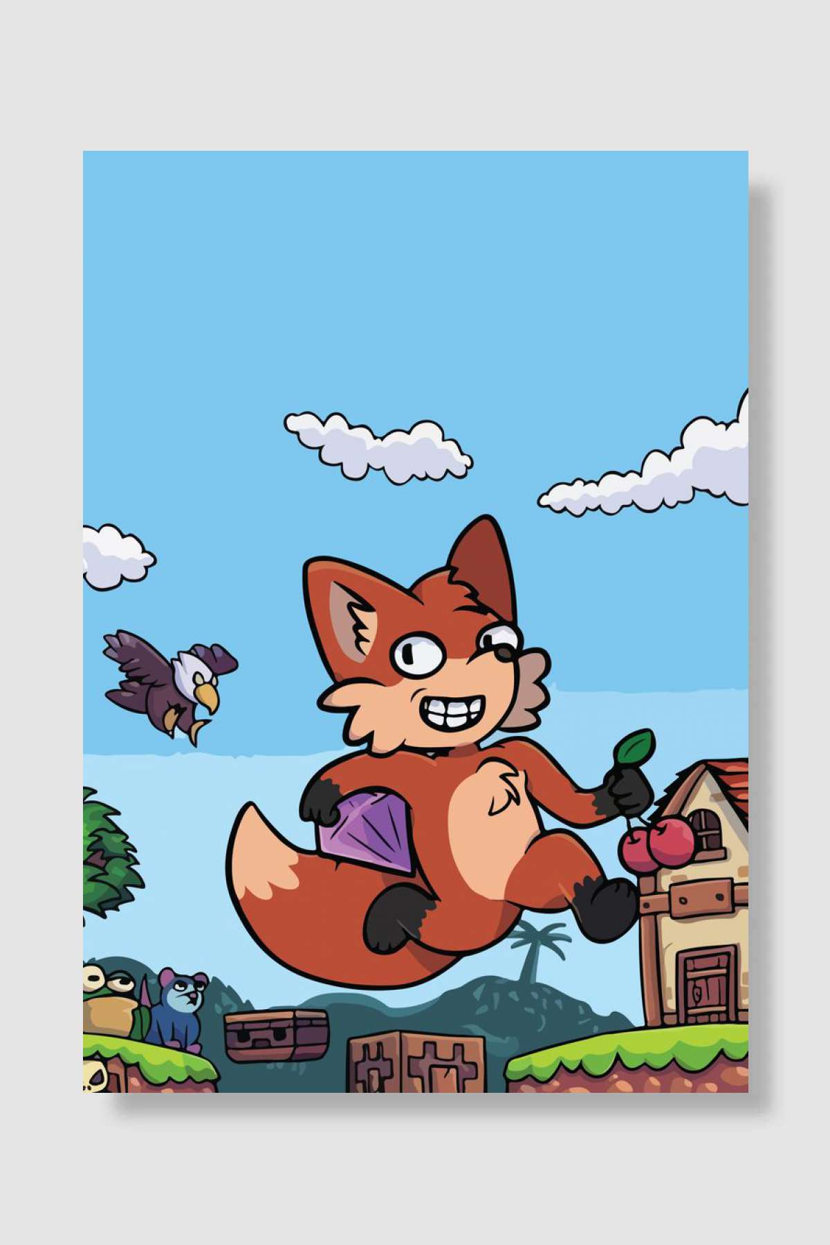foxy land Oyun Poster Çerçevesiz Yüksek Kalite Oyun Afiş Duvar Poster