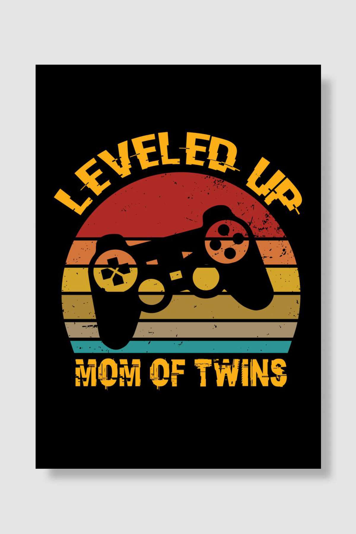 Level Up Mom Of Twins Oyun Poster Çerçevesiz Yüksek Kalite Oyun Afiş Duvar Poster - En İyi Fiyatlarla