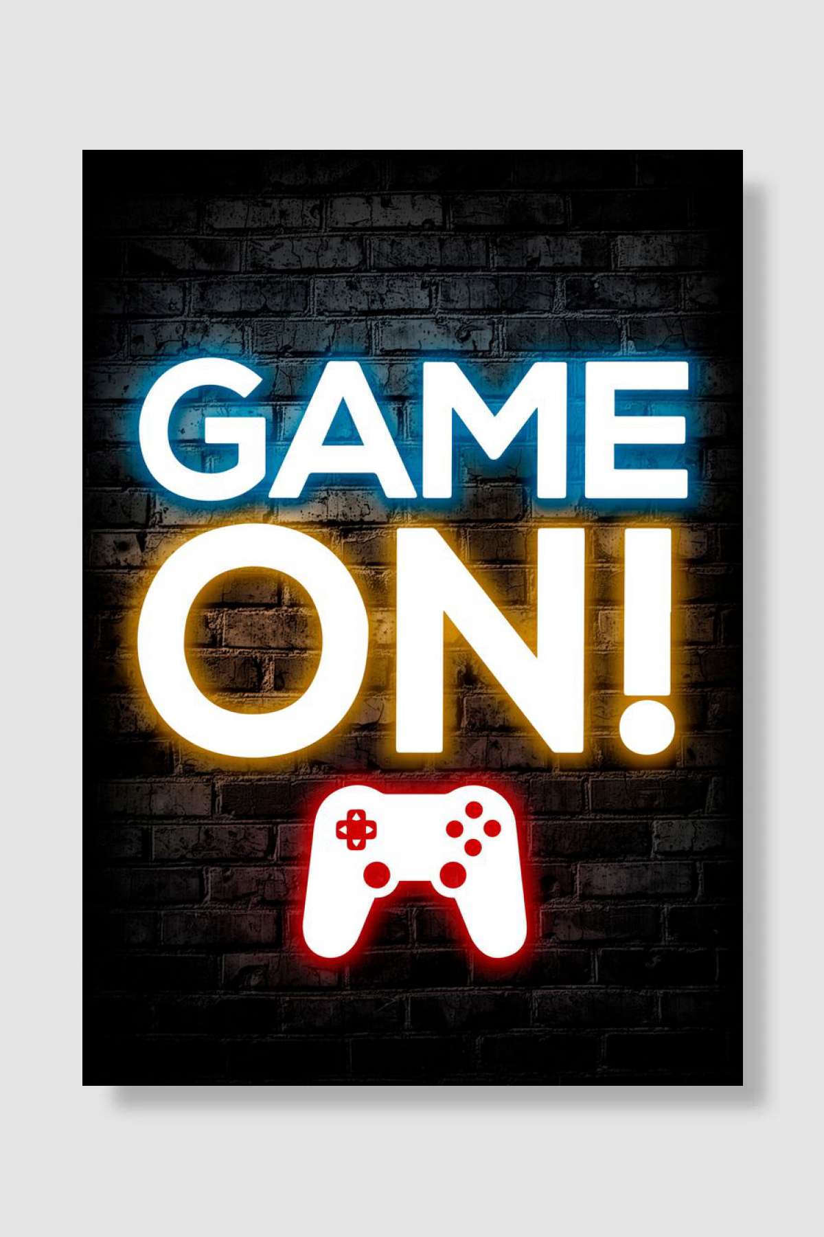 Game On Gaming Neon Poster Oyun Poster Çerçevesiz Yüksek Kalite Oyun Afiş Duvar Poster - En İyi Fiyatlarla