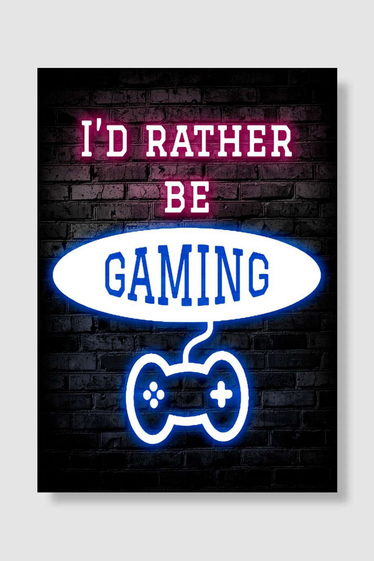 Id Rather Be Gaming Oyun Poster Çerçevesiz Yüksek Kalite Oyun Afiş Duvar Poster - En İyi Fiyatlarla