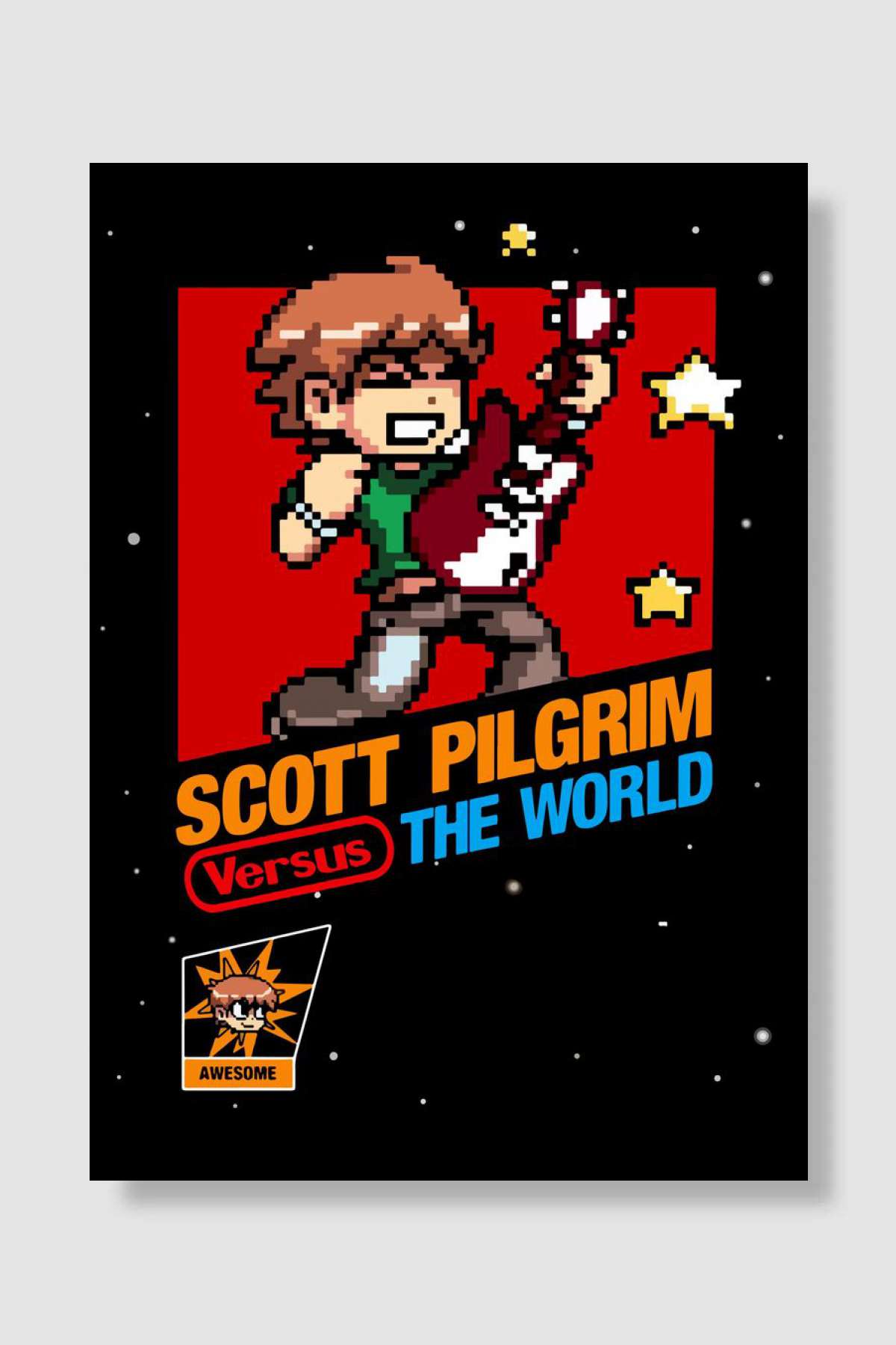 scott pilgrim game music Oyun Poster Çerçevesiz Yüksek Kalite Oyun Afiş Duvar Poster