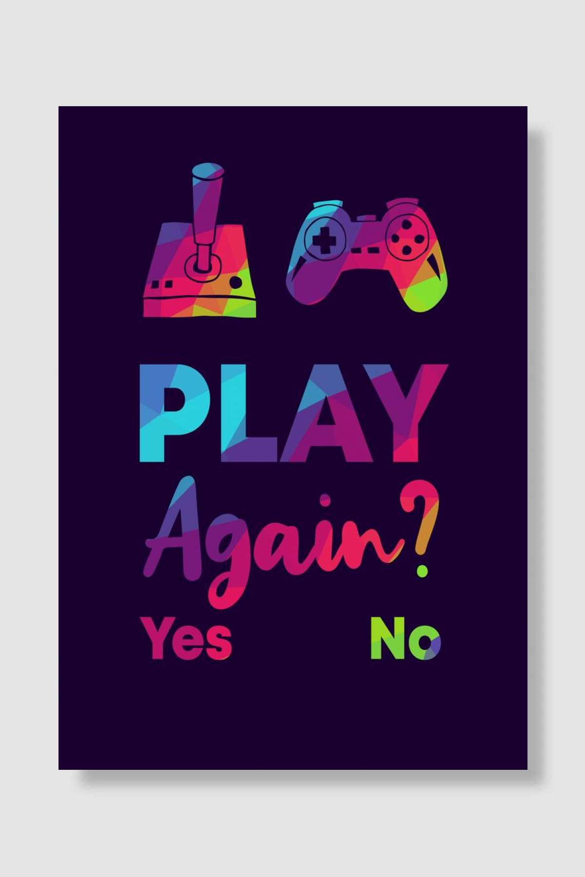 Gaming Play Again 16 Oyun Poster Çerçevesiz Yüksek Kalite Oyun Afiş Duvar Poster