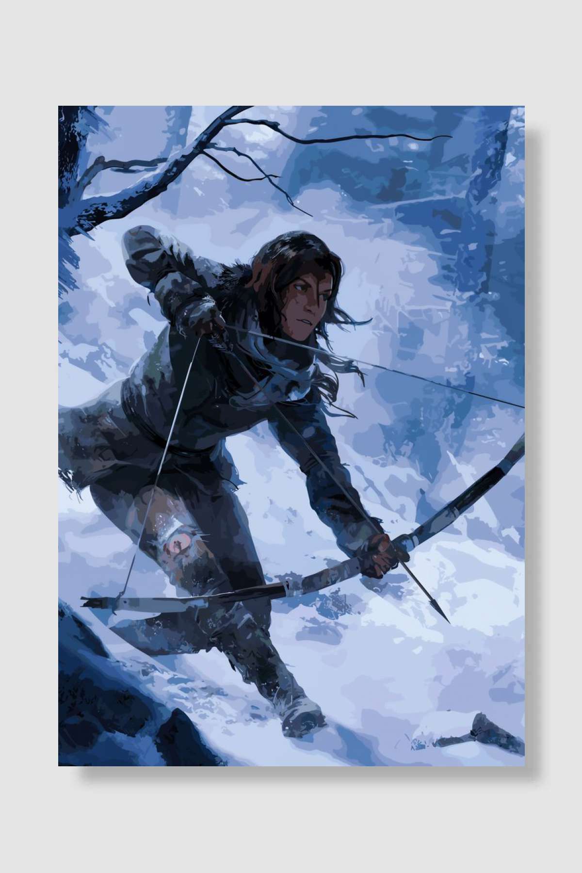 Lara Croft Oyun Poster Çerçevesiz Yüksek Kalite Oyun Afiş Duvar Poster