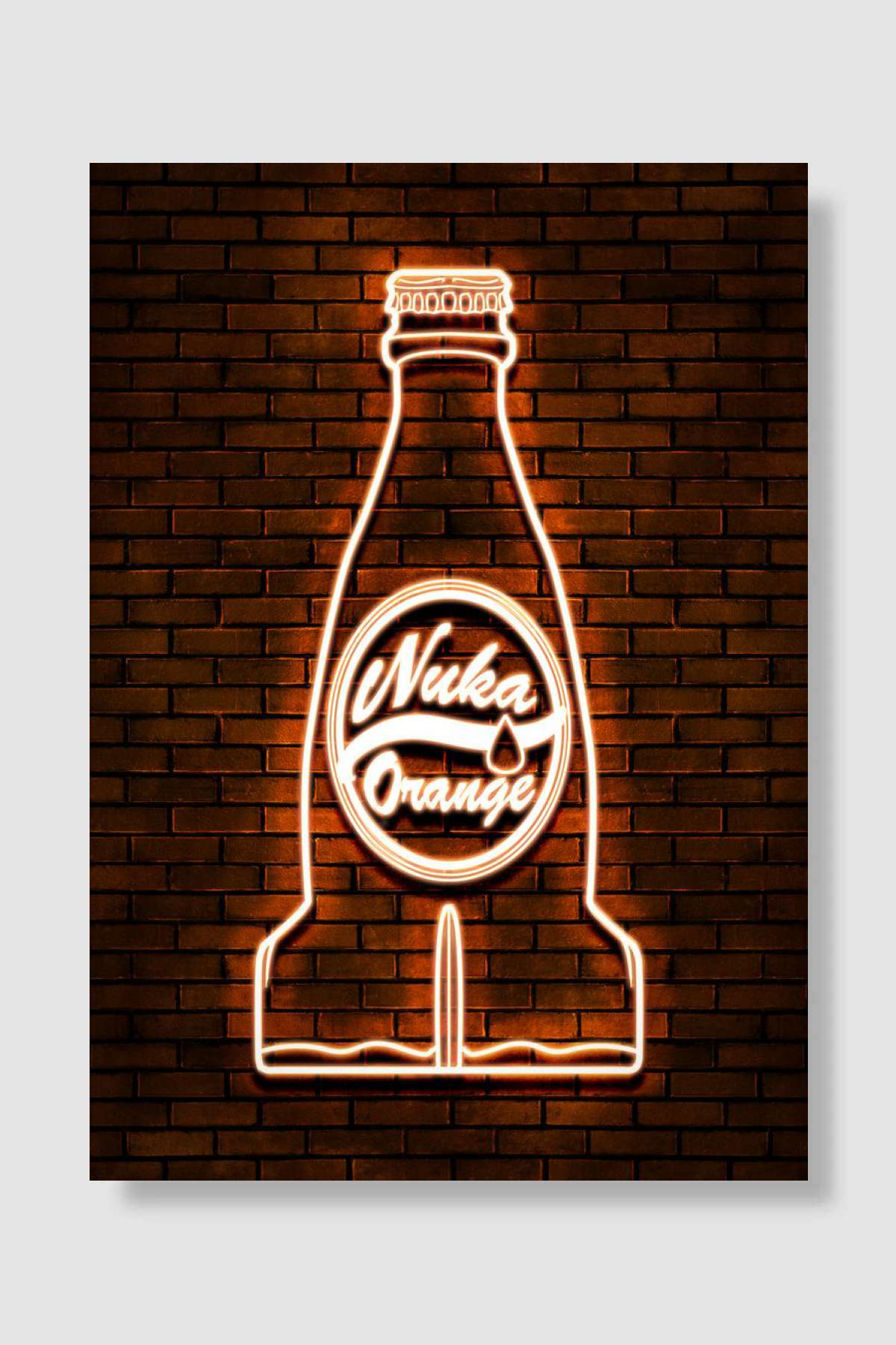 Nuka Cola Orange Oyun Poster Çerçevesiz Yüksek Kalite Oyun Afiş Duvar Poster