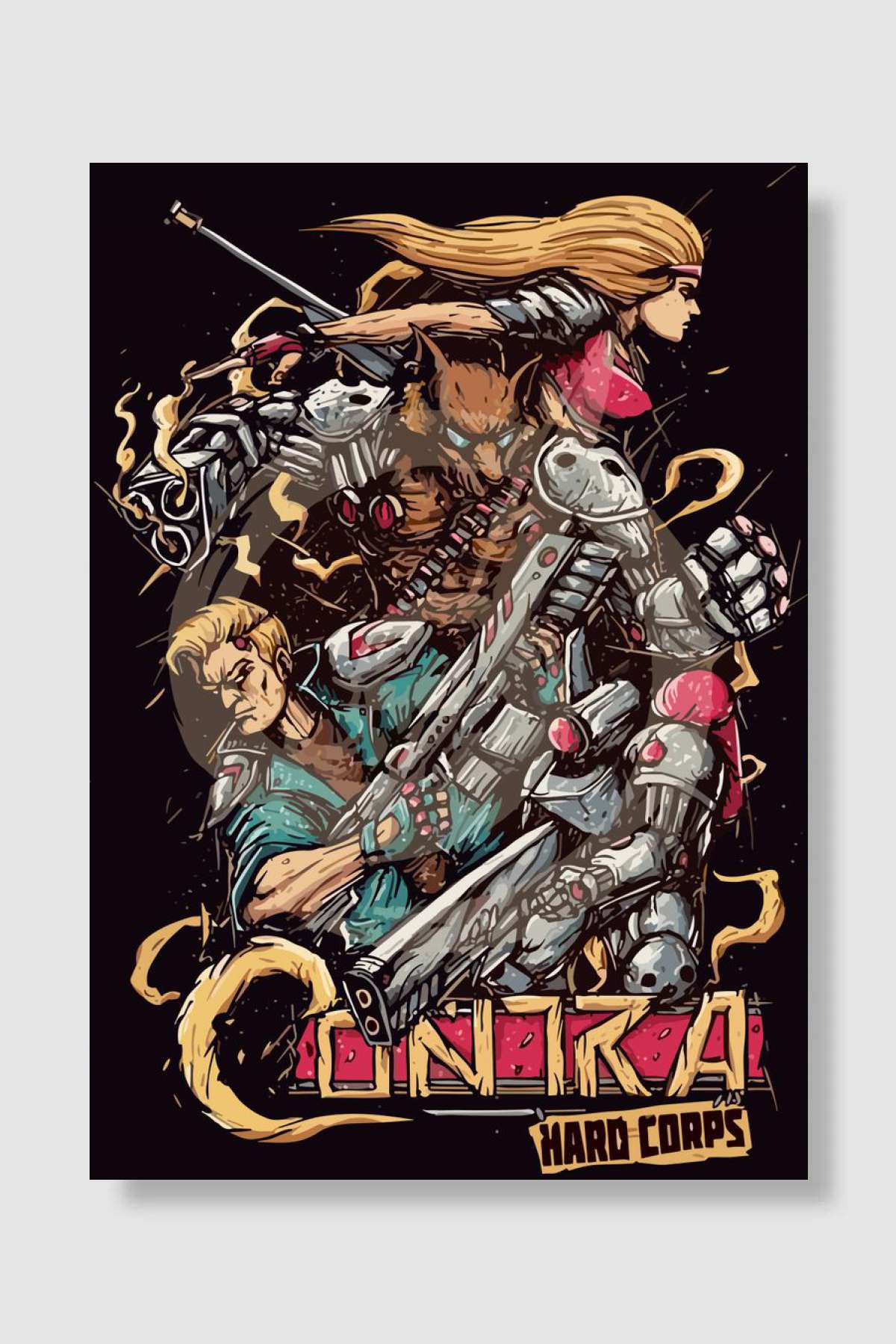 contra game Oyun Poster Çerçevesiz Yüksek Kalite Oyun Afiş Duvar Poster