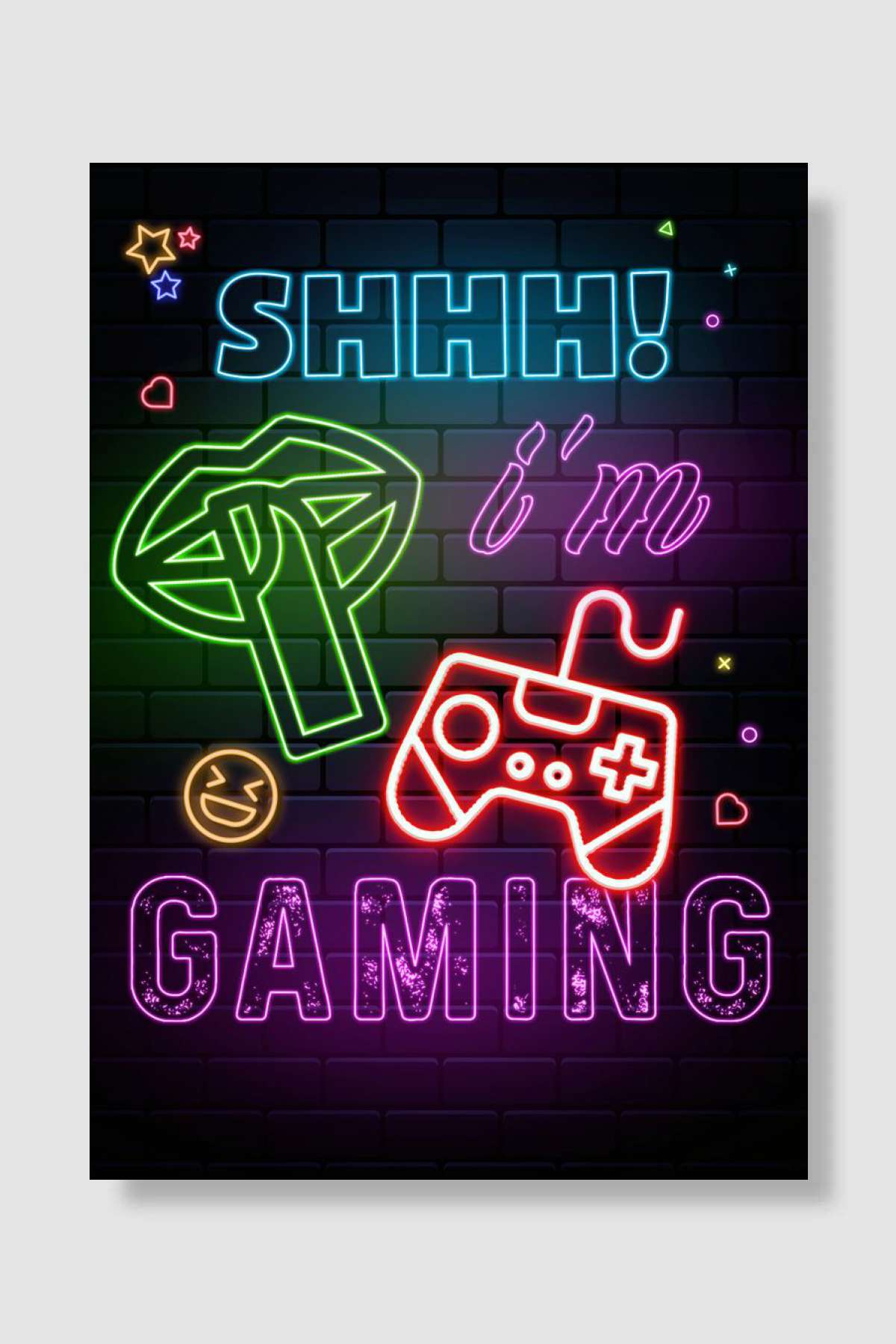 shhh im gaming Oyun Poster Çerçevesiz Yüksek Kalite Oyun Afiş Duvar Poster