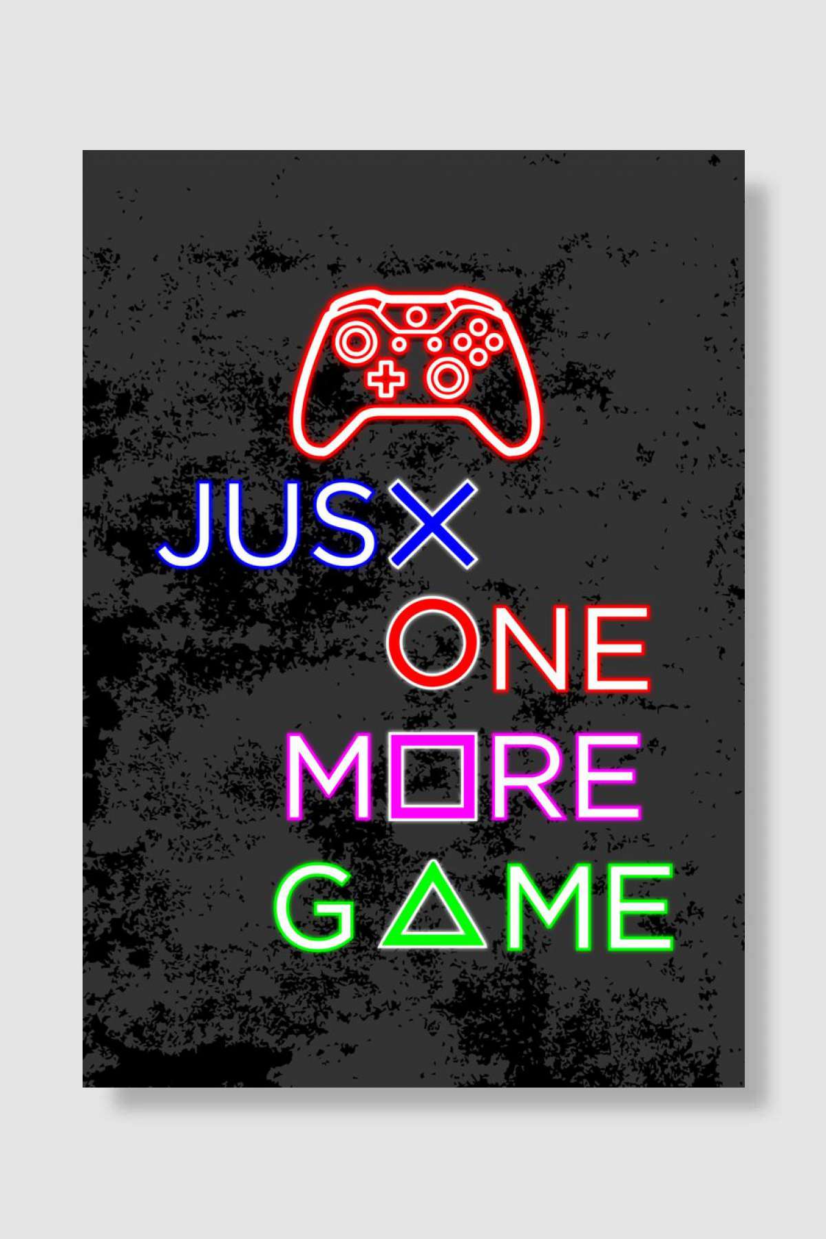 just one more game Oyun Poster Çerçevesiz Yüksek Kalite Oyun Afiş Duvar Poster