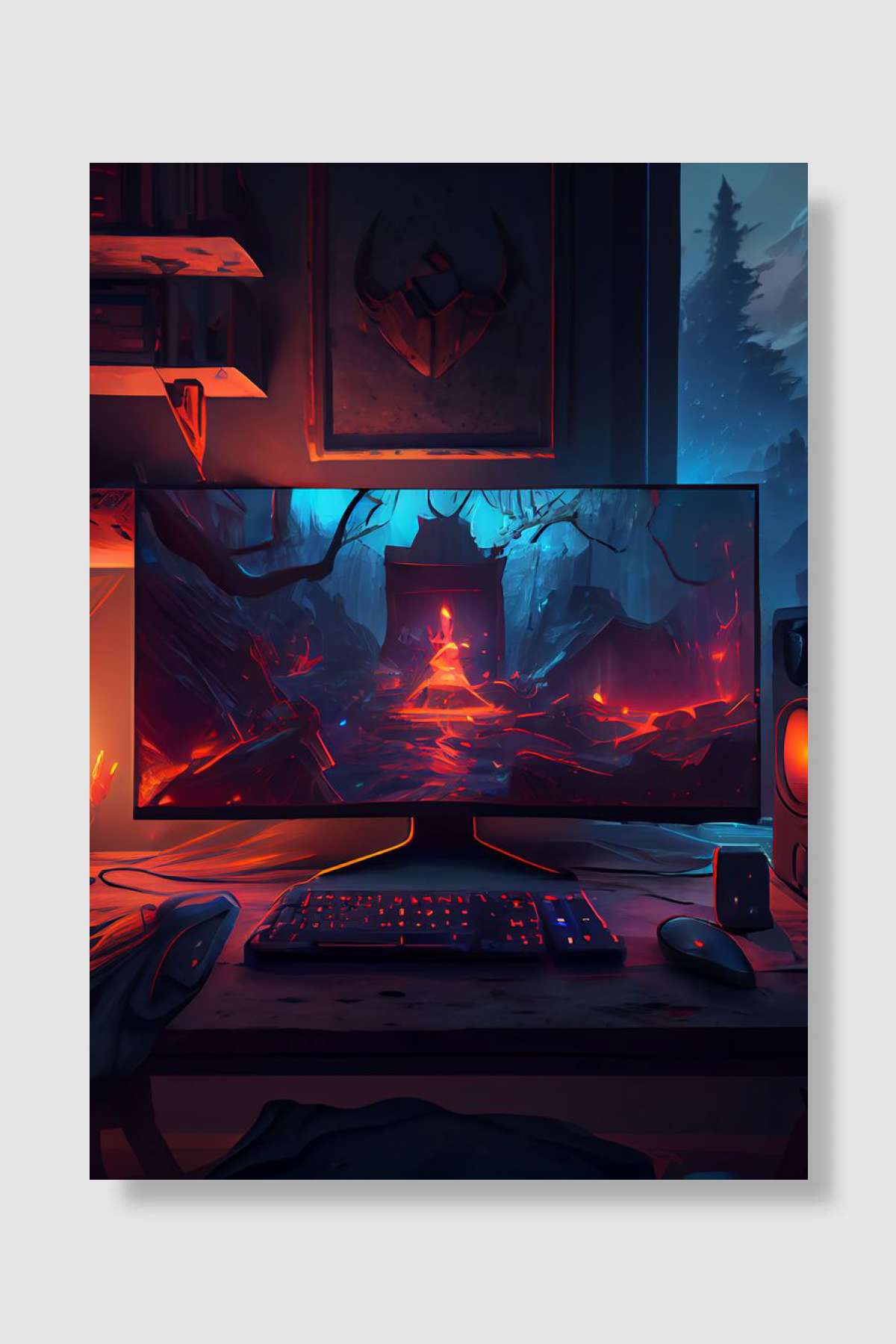 living the fantasy Oyun Poster Çerçevesiz Yüksek Kalite Oyun Afiş Duvar Poster