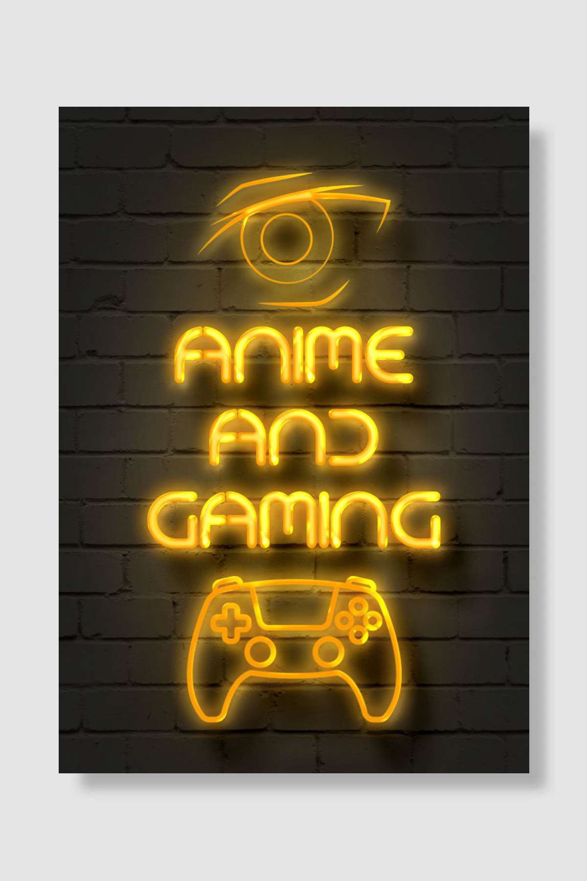 Anime and Gaming Neon Oyun Poster Çerçevesiz Yüksek Kalite Oyun Afiş Duvar Poster