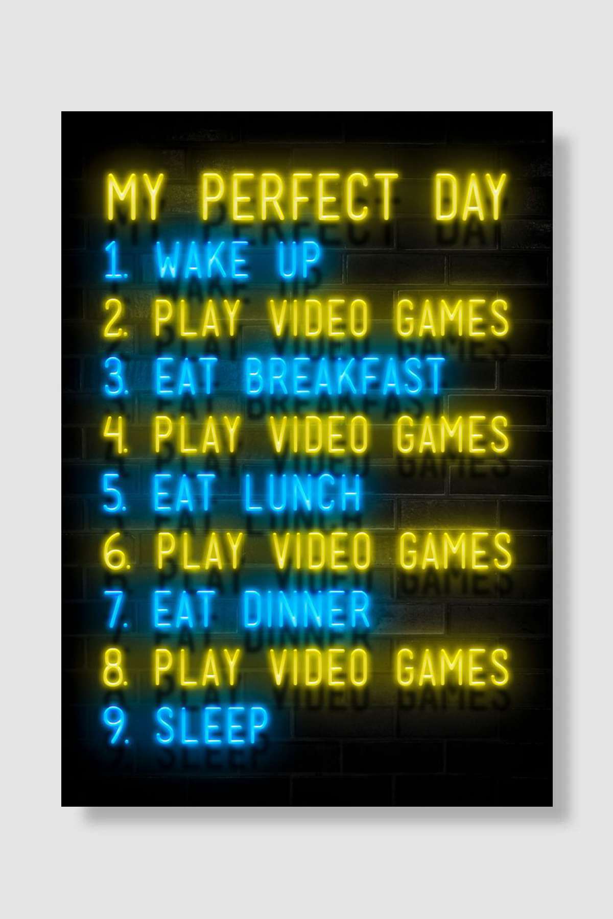 MY PERFECT DAY Oyun Poster Çerçevesiz Yüksek Kalite Oyun Afiş Duvar Poster