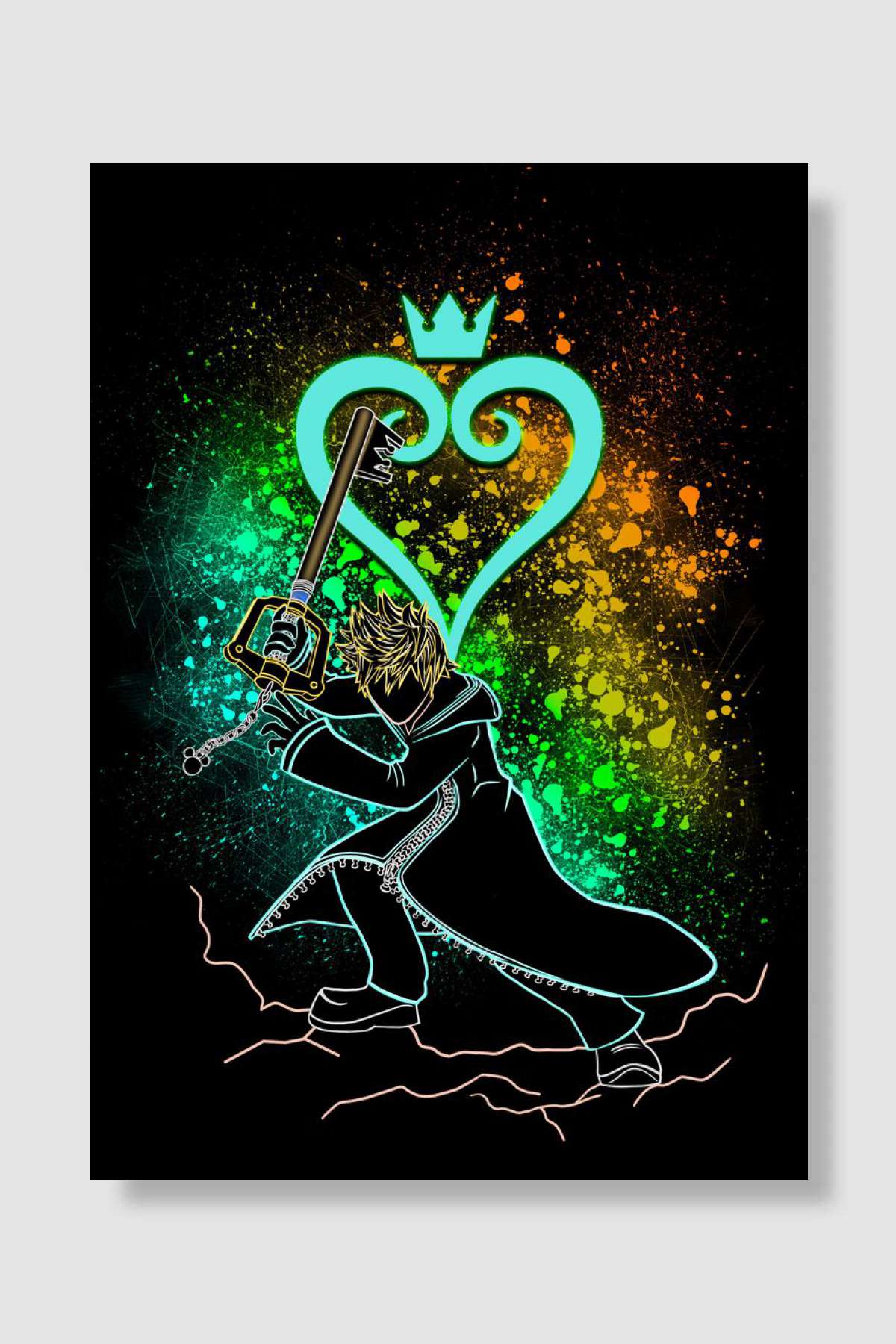 Shadow of roxas Oyun Poster Çerçevesiz Yüksek Kalite Oyun Afiş Duvar Poster