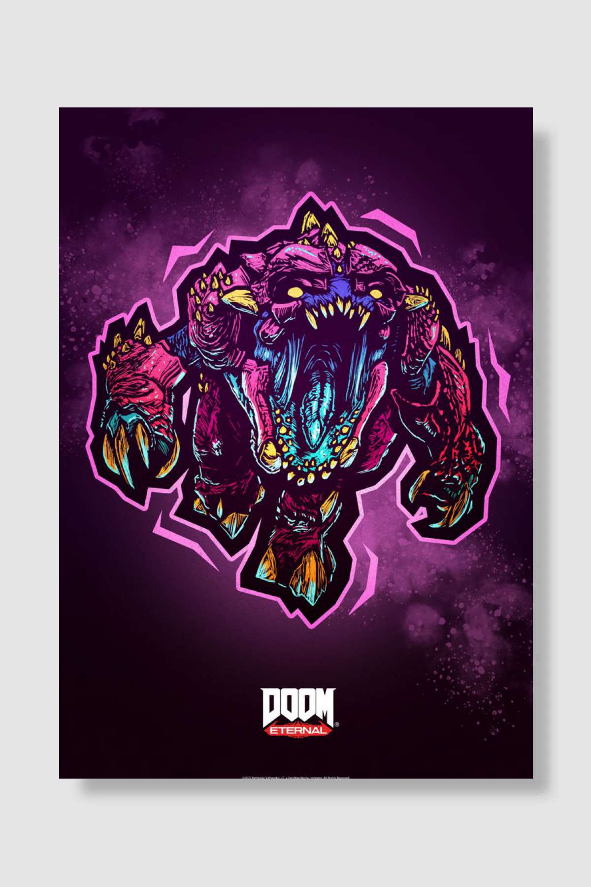 Purple Oyun Poster Çerçevesiz Yüksek Kalite Oyun Afiş Duvar Poster