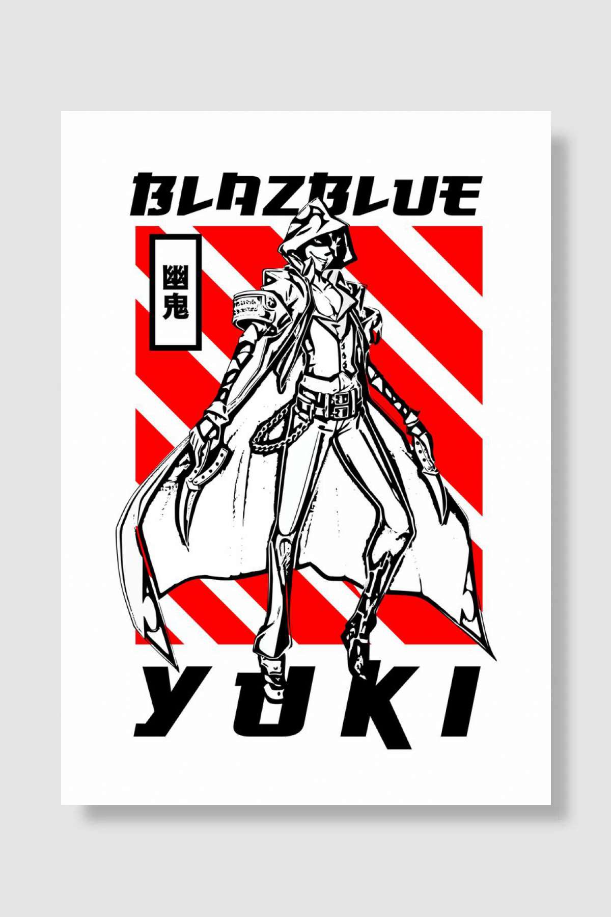 Blazblue Yuki Terumi Oyun Poster Çerçevesiz Yüksek Kalite Oyun Afiş Duvar Poster