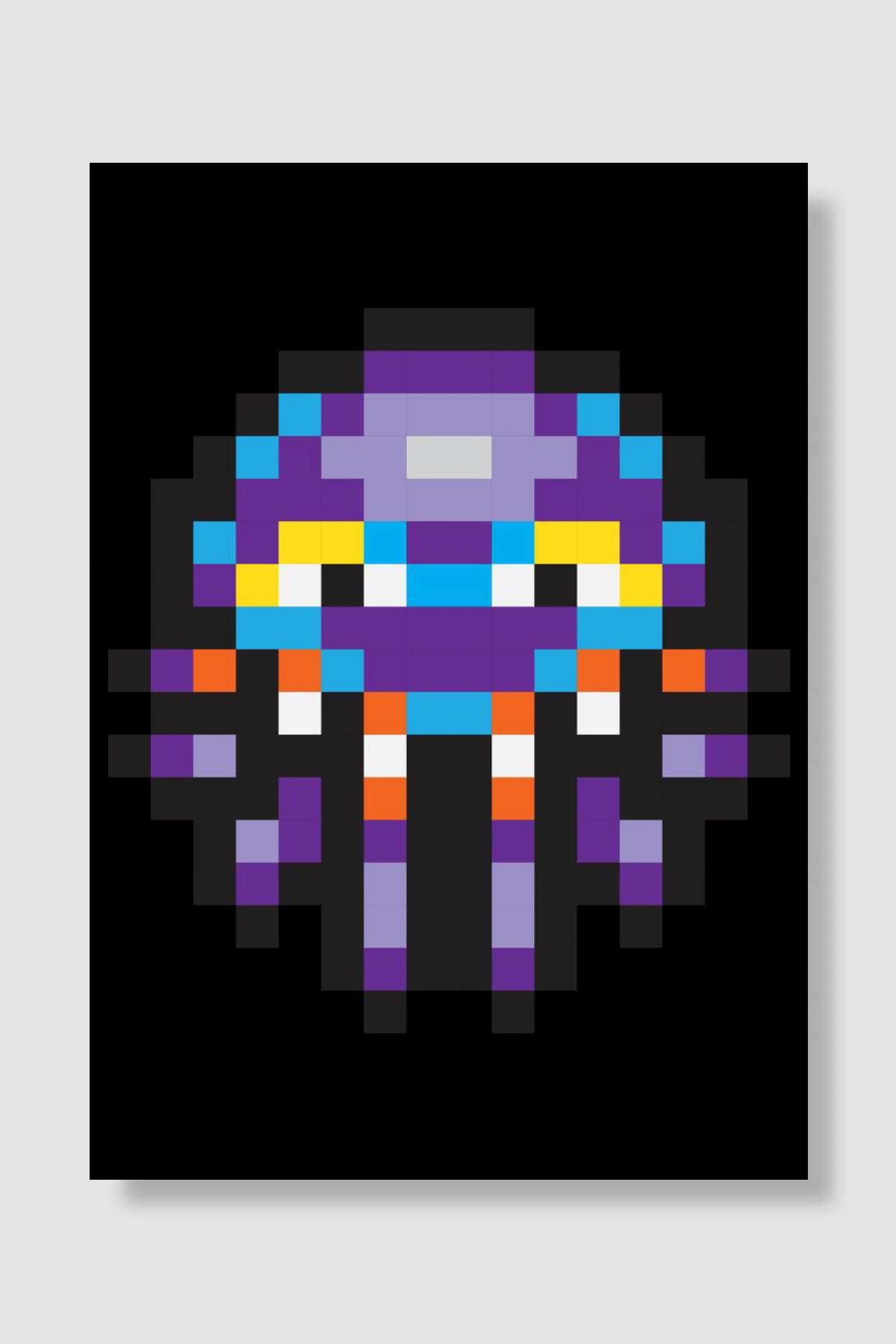Pixel Monster Oyun Poster Çerçevesiz Yüksek Kalite Oyun Afiş Duvar Poster
