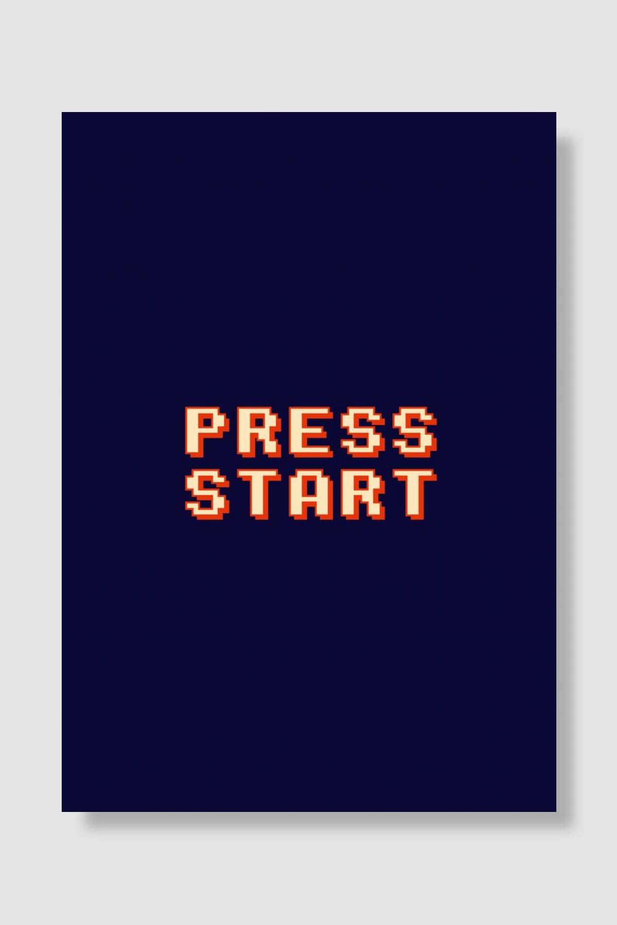 Press Start pixel font Oyun Poster Çerçevesiz Yüksek Kalite Oyun Afiş Duvar Poster