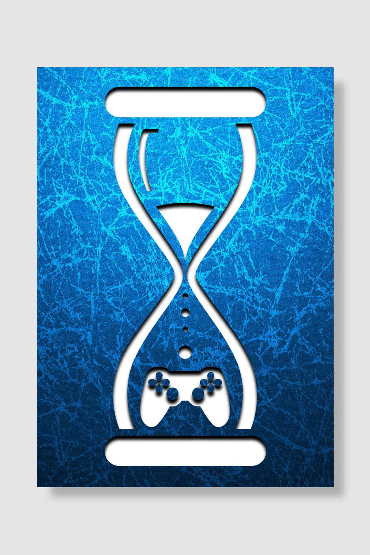 Hourglass With Controller Oyun Poster Çerçevesiz Yüksek Kalite Oyun Afiş Duvar Poster