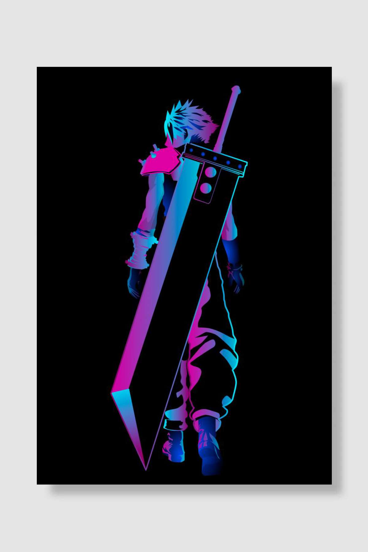 final fantasy vii cloud Oyun Poster Çerçevesiz Yüksek Kalite Oyun Afiş Duvar Poster