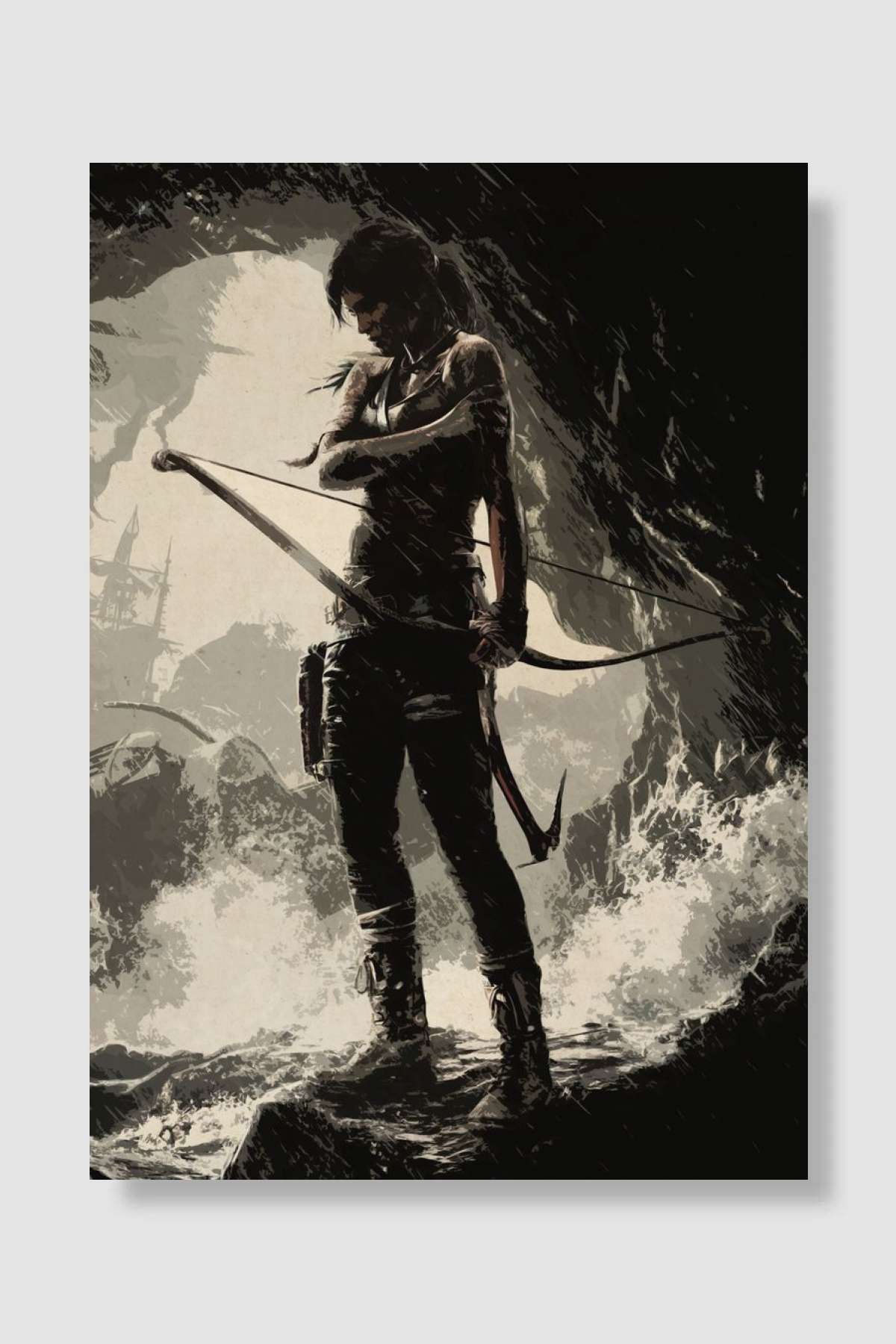 Tomb Raider Oyun Poster Çerçevesiz Yüksek Kalite Oyun Afiş Duvar Poster