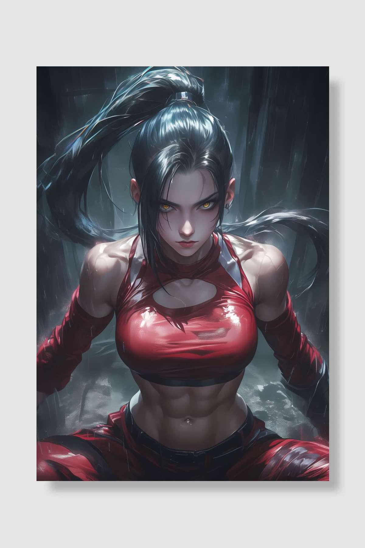 Determined Fighter Girl Oyun Poster Çerçevesiz Yüksek Kalite Oyun Afiş Duvar Poster - En İyi Fiyatlarla