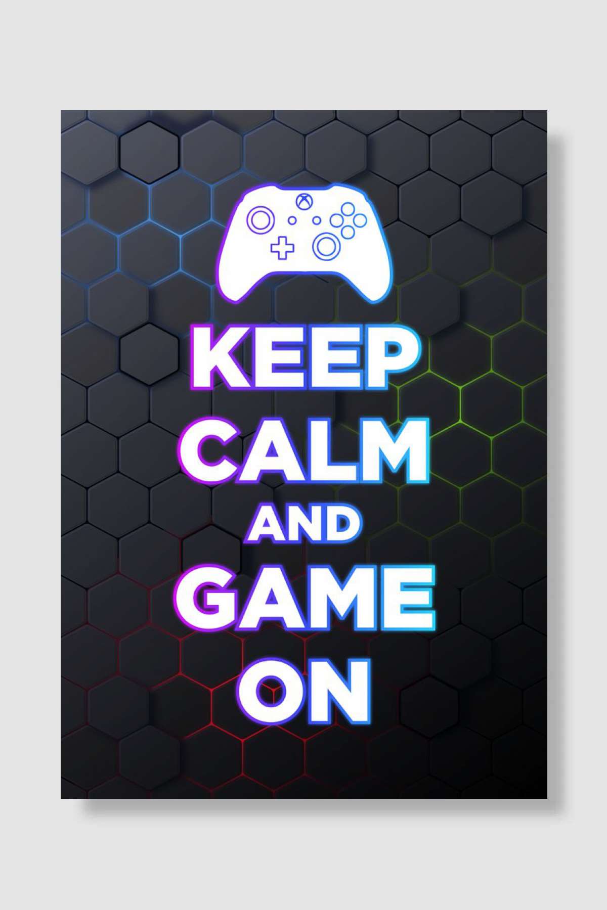 keep calm and game on Oyun Poster Çerçevesiz Yüksek Kalite Oyun Afiş Duvar Poster