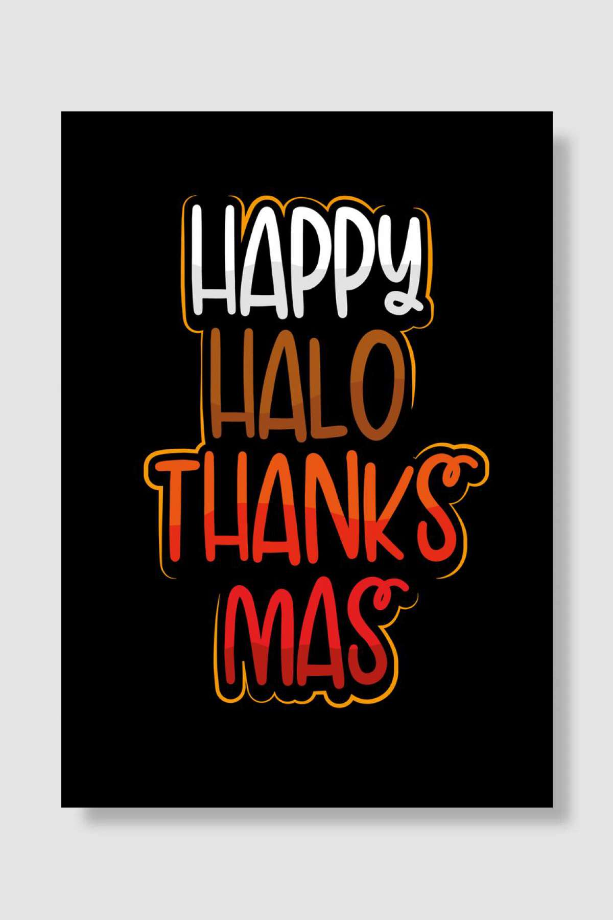 Happy thanksgiving hallowe Oyun Poster Çerçevesiz Yüksek Kalite Oyun Afiş Duvar Poster