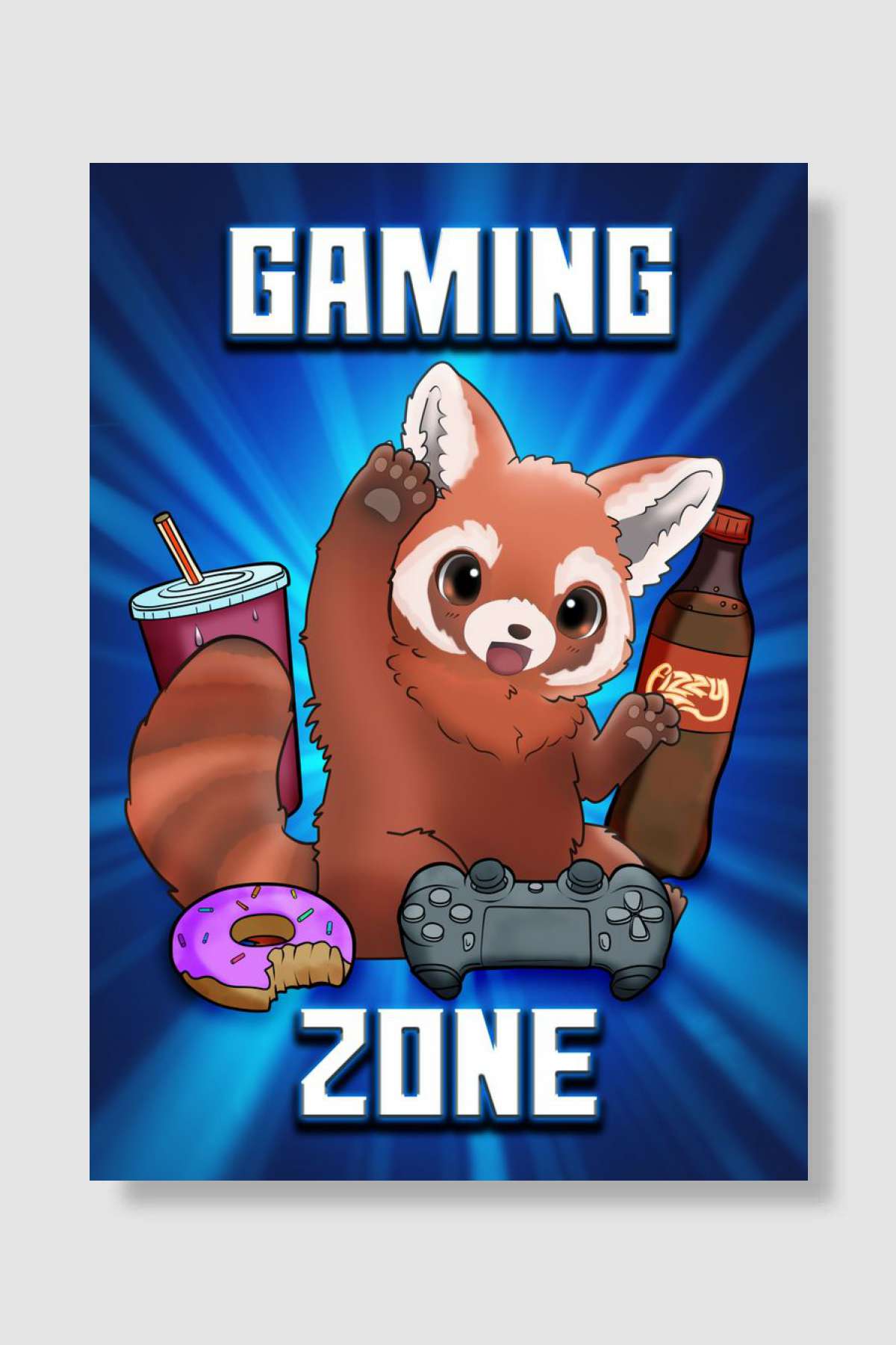 gaming animal Oyun Poster Çerçevesiz Yüksek Kalite Oyun Afiş Duvar Poster
