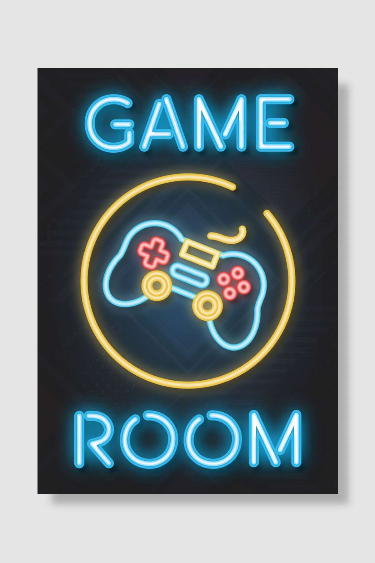 Video Game Room Neon Sign Oyun Poster Çerçevesiz Yüksek Kalite Oyun Afiş Duvar Poster
