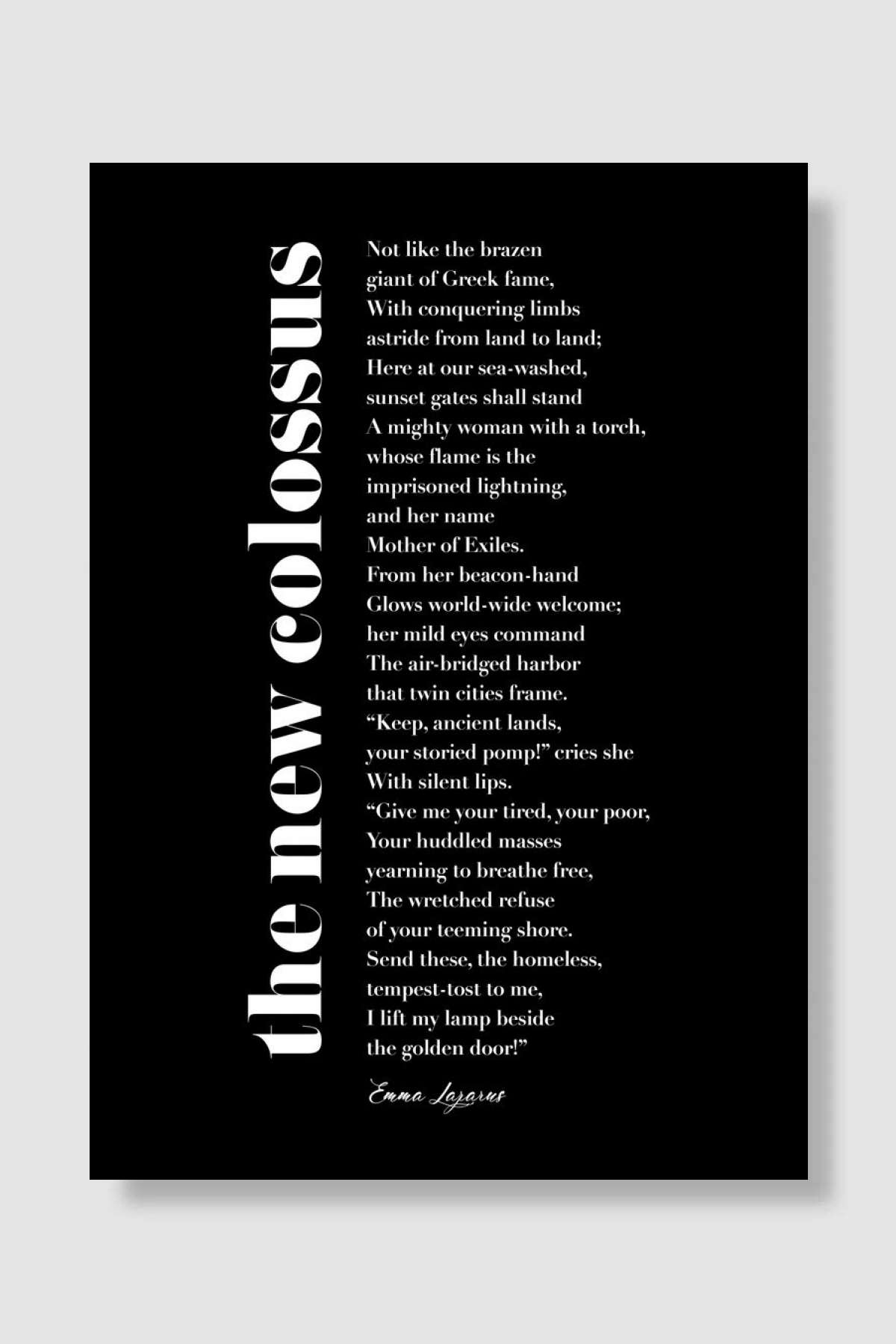 The New Colossus Oyun Poster Çerçevesiz Yüksek Kalite Oyun Afiş Duvar Poster - En İyi Fiyatlarla