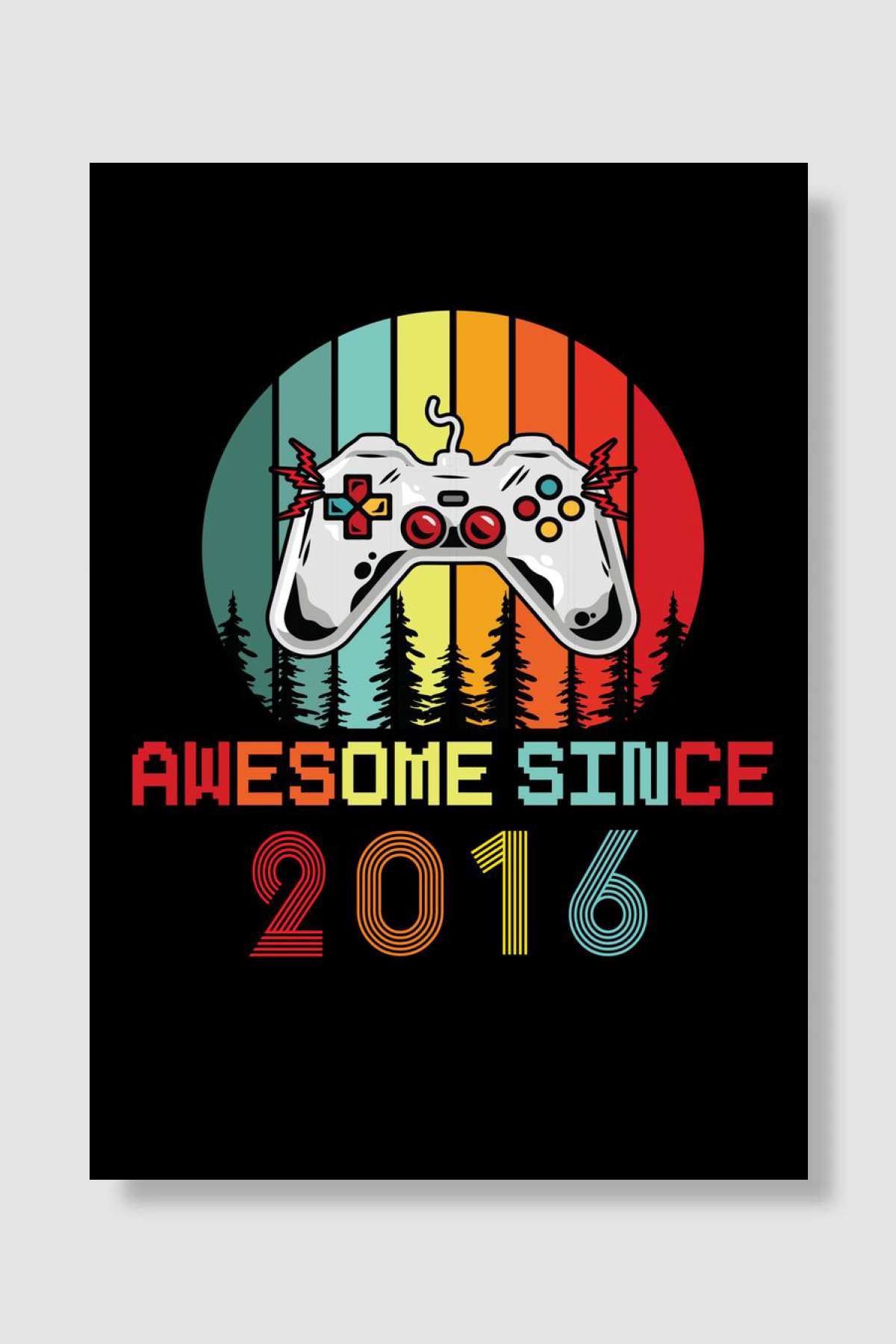 Awesome Since 2016 Oyun Poster Çerçevesiz Yüksek Kalite Oyun Afiş Duvar Poster