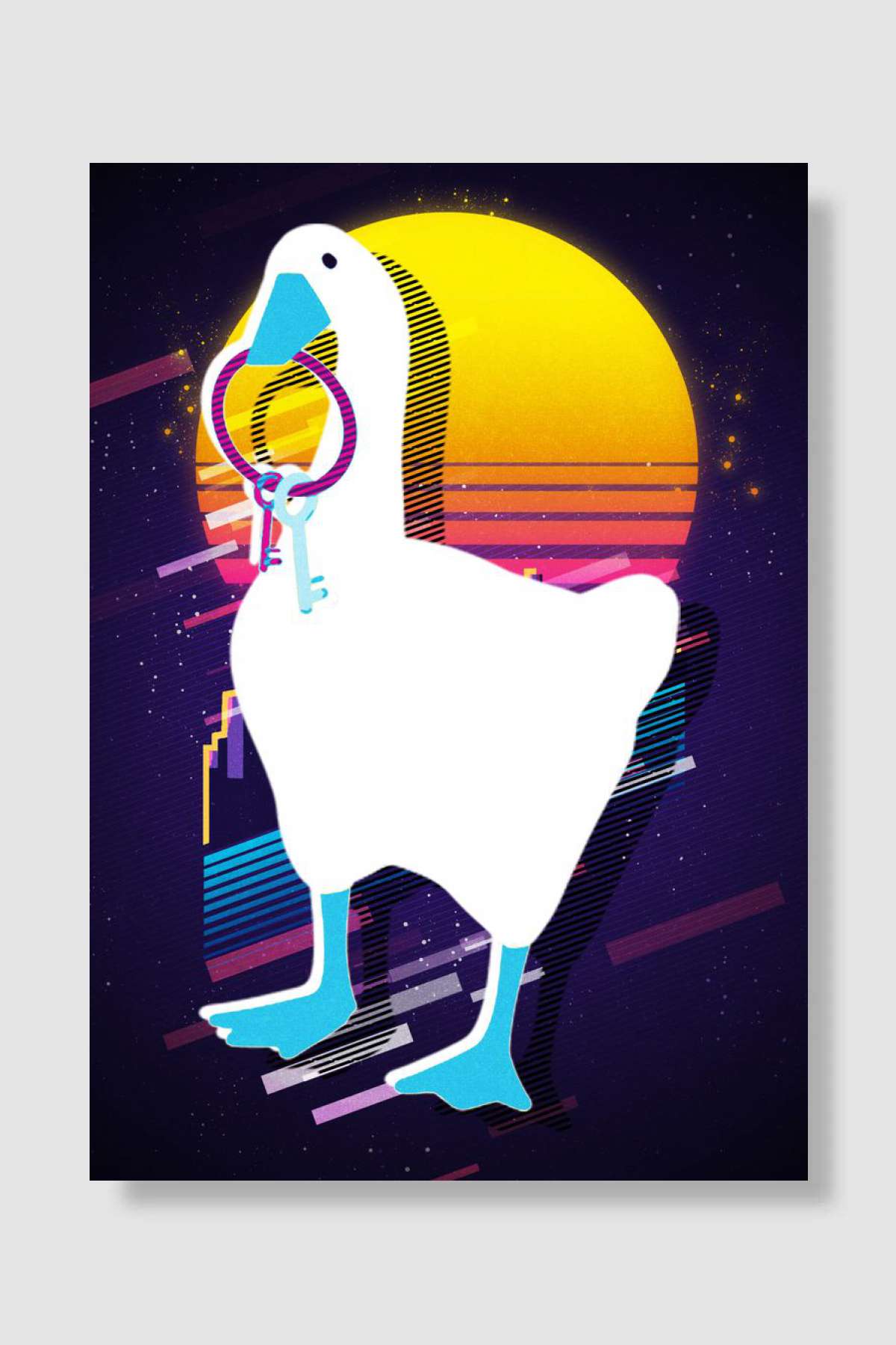 Untitled Goose Game Oyun Poster Çerçevesiz Yüksek Kalite Oyun Afiş Duvar Poster