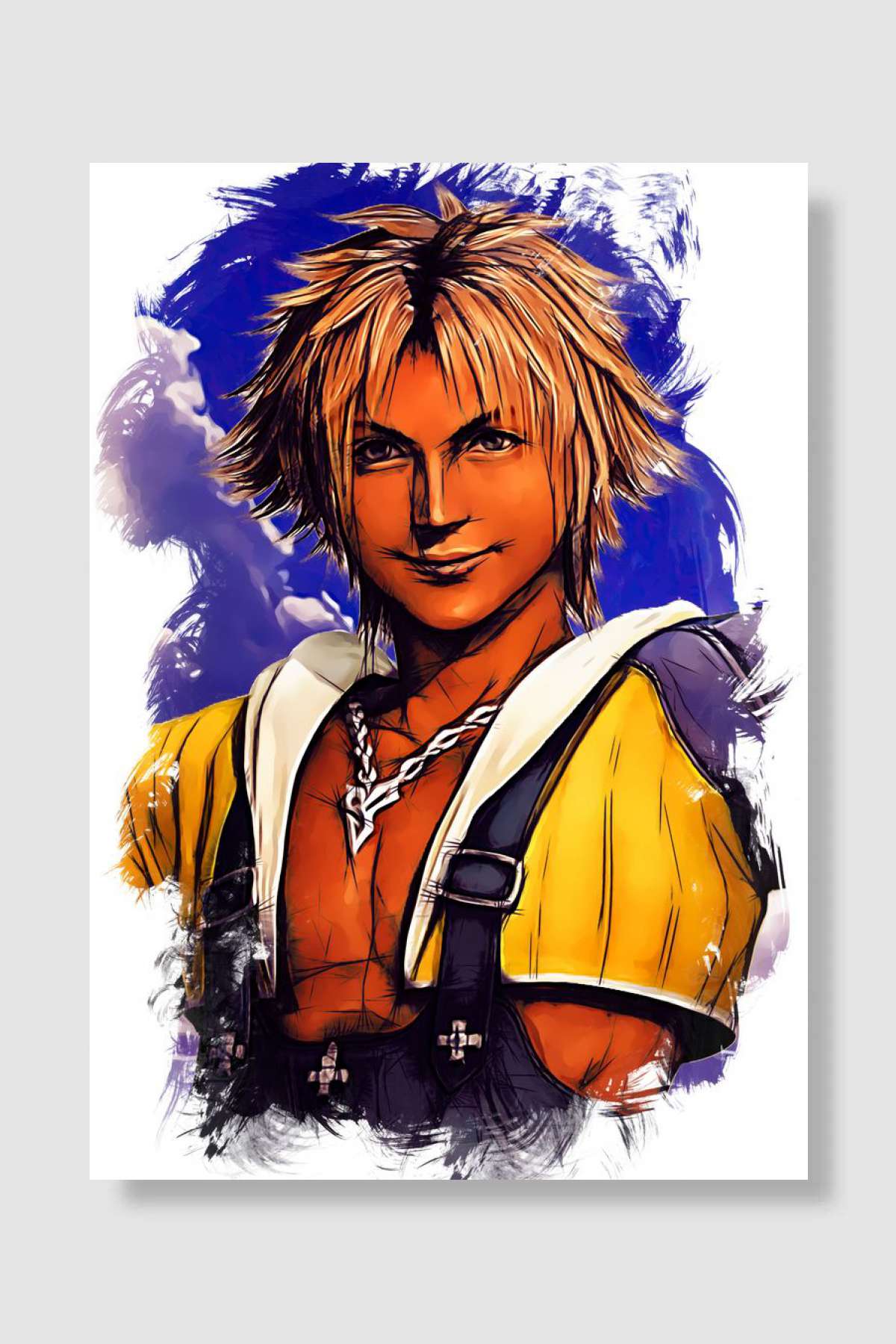 Tidus sketch Oyun Poster Çerçevesiz Yüksek Kalite Oyun Afiş Duvar Poster