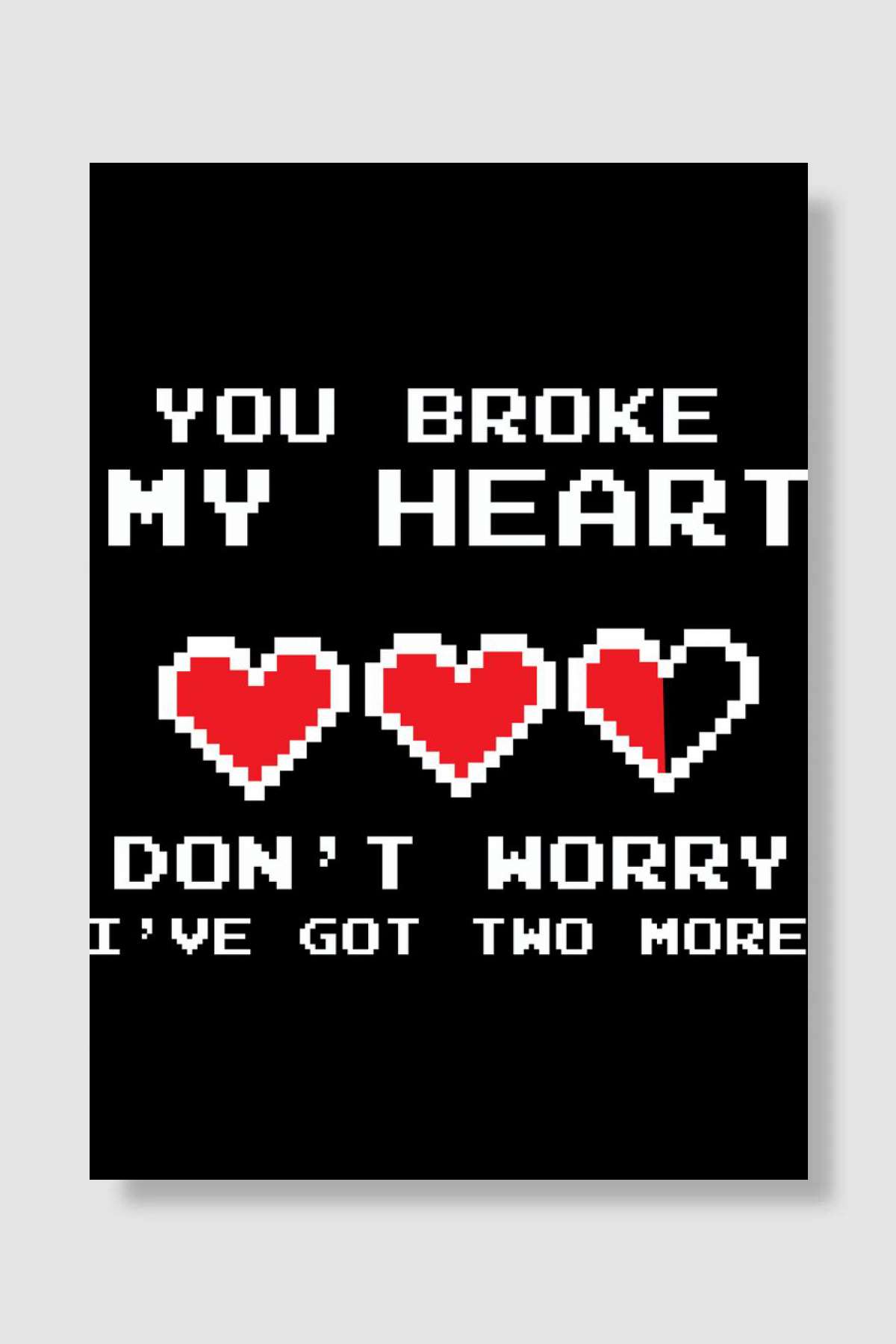 Gamer Pixel Hearts Oyun Poster Çerçevesiz Yüksek Kalite Oyun Afiş Duvar Poster