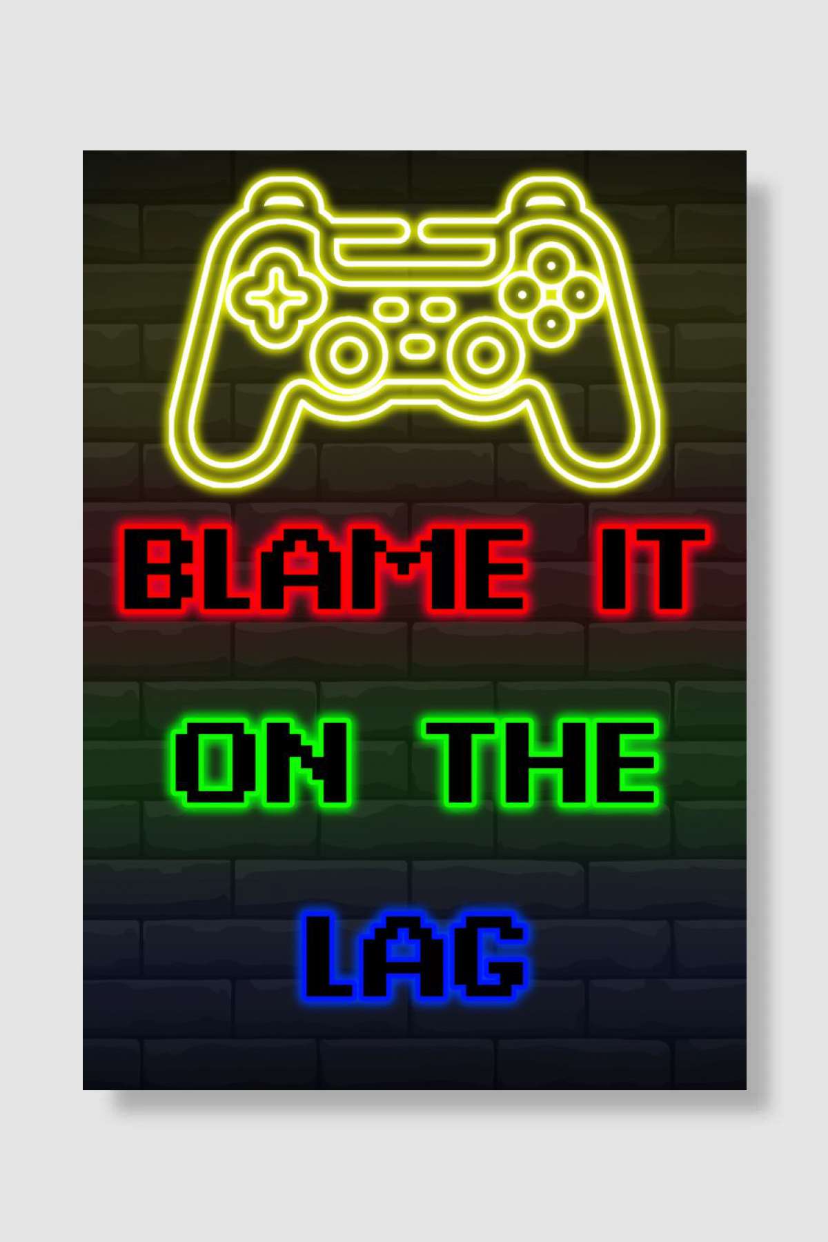 Gaming Gamer Poster Neon Oyun Poster Çerçevesiz Yüksek Kalite Oyun Afiş Duvar Poster - En İyi Fiyatlarla