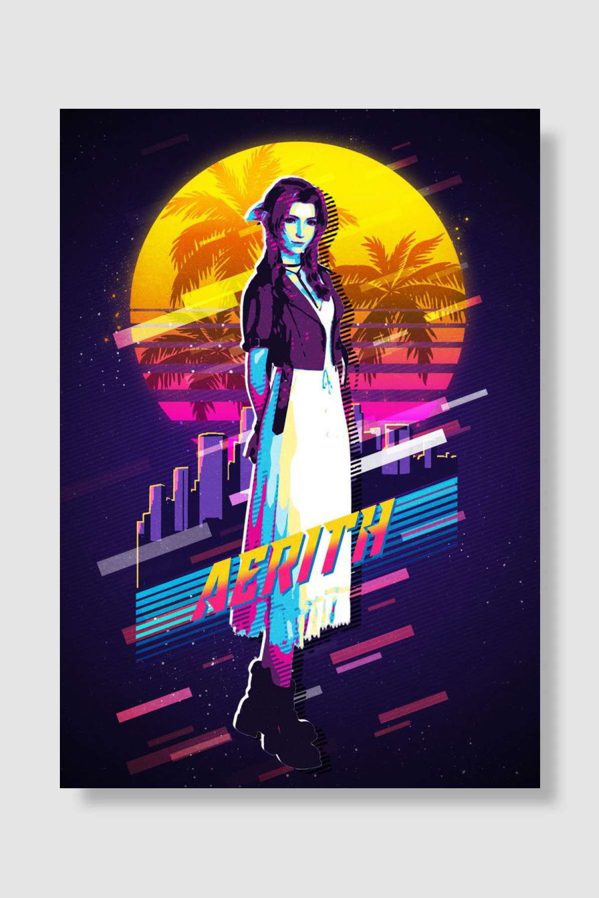 AERITH GAINSBOROUGH Oyun Poster Çerçevesiz Yüksek Kalite Oyun Afiş Duvar Poster