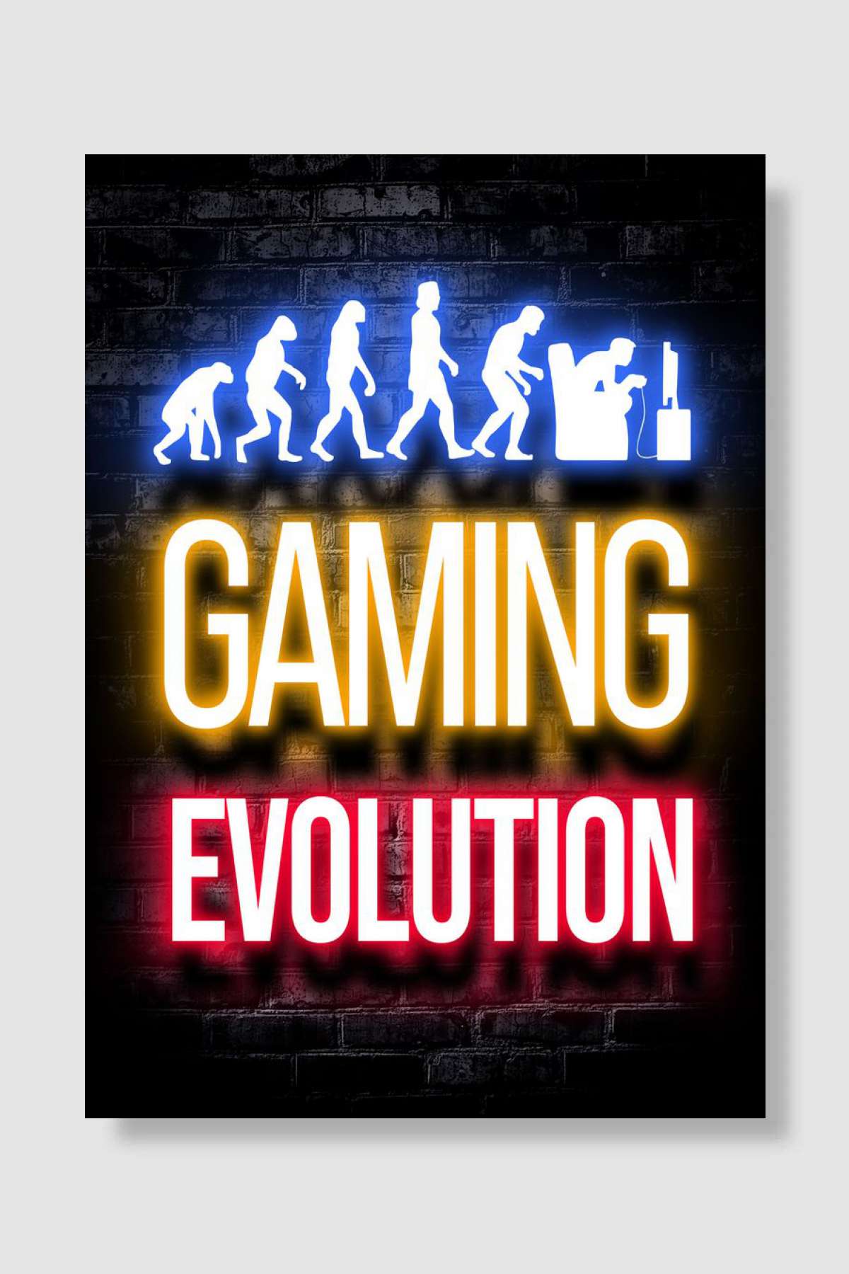 Gaming evolution gamer Oyun Poster Çerçevesiz Yüksek Kalite Oyun Afiş Duvar Poster