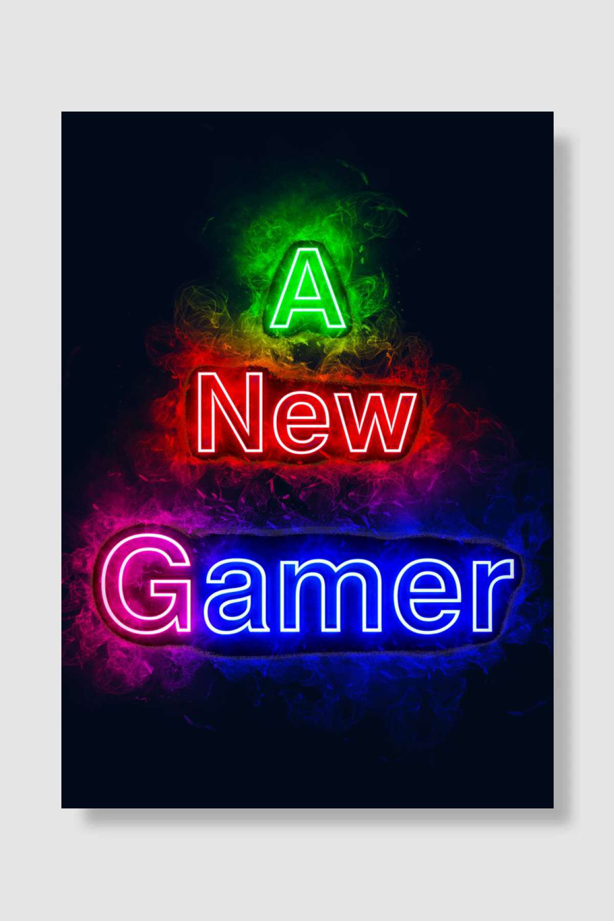 A New Gamer smoky Oyun Poster Çerçevesiz Yüksek Kalite Oyun Afiş Duvar Poster