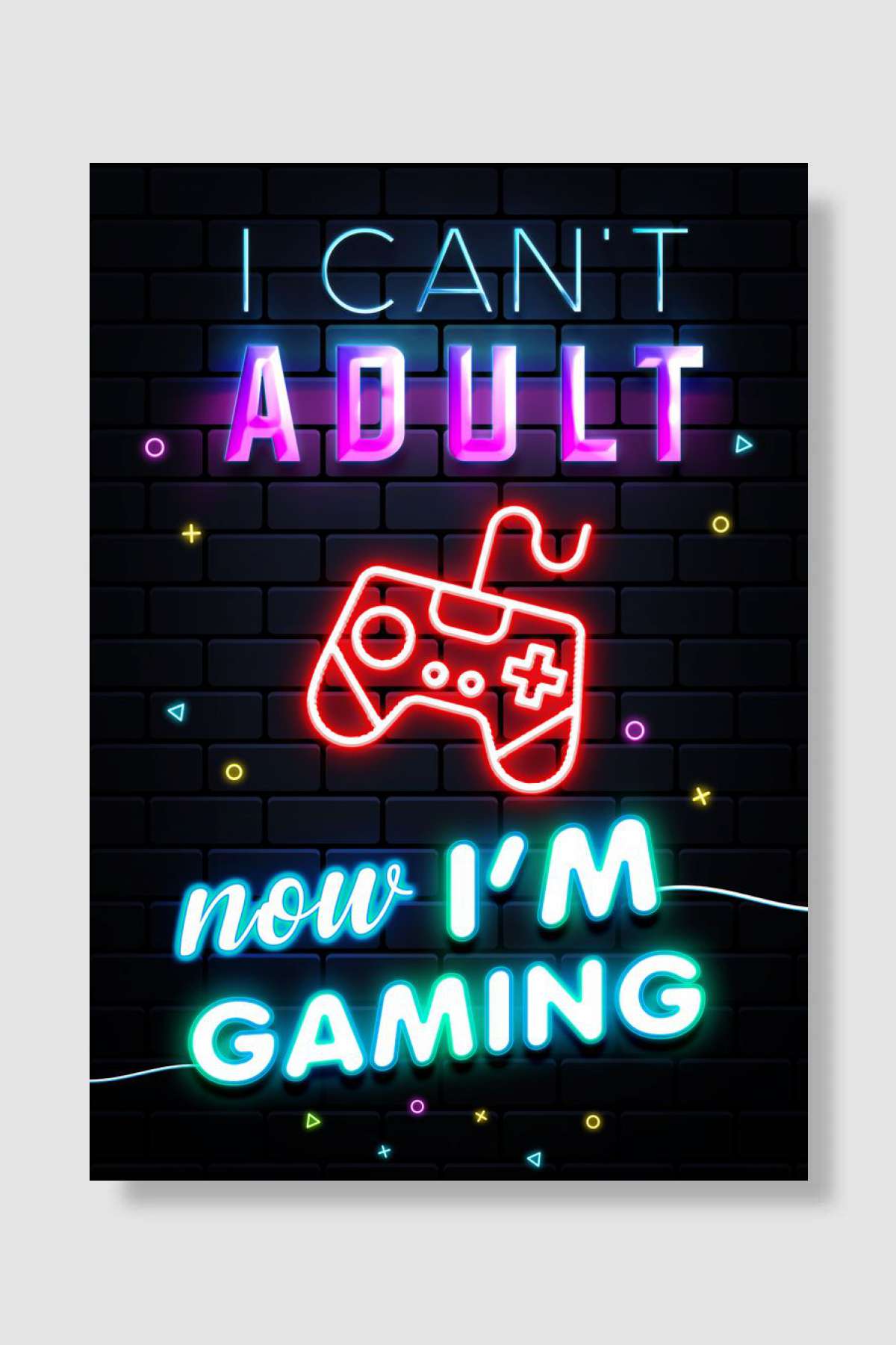 im gaming neon sign Oyun Poster Çerçevesiz Yüksek Kalite Oyun Afiş Duvar Poster - En İyi Fiyatlarla