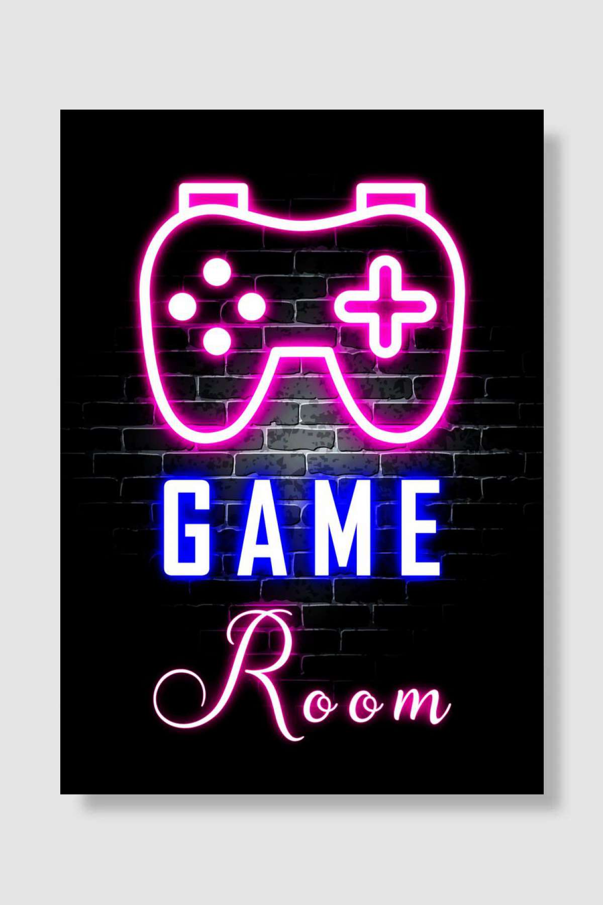 Game Neon Oyun Poster Çerçevesiz Yüksek Kalite Oyun Afiş Duvar Poster