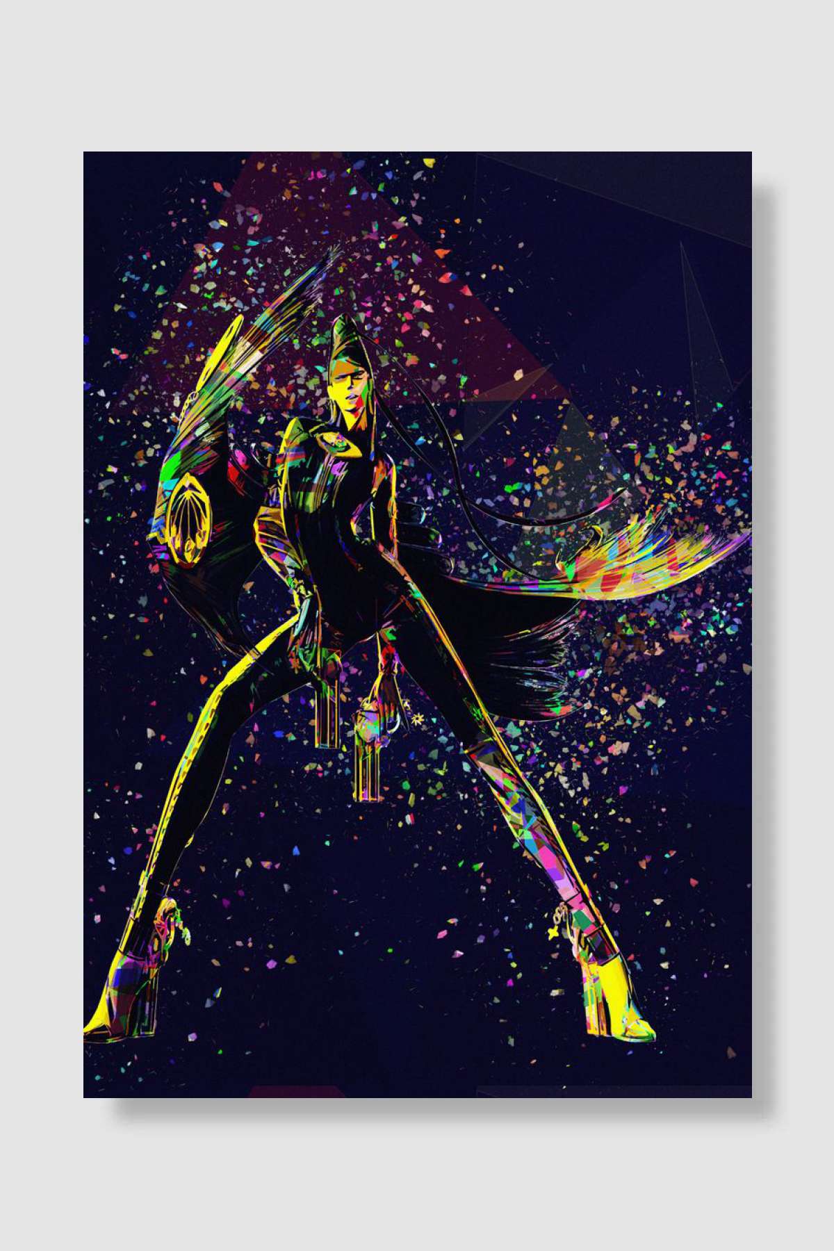 Pamela Bayonetta Oyun Poster Çerçevesiz Yüksek Kalite Oyun Afiş Duvar Poster